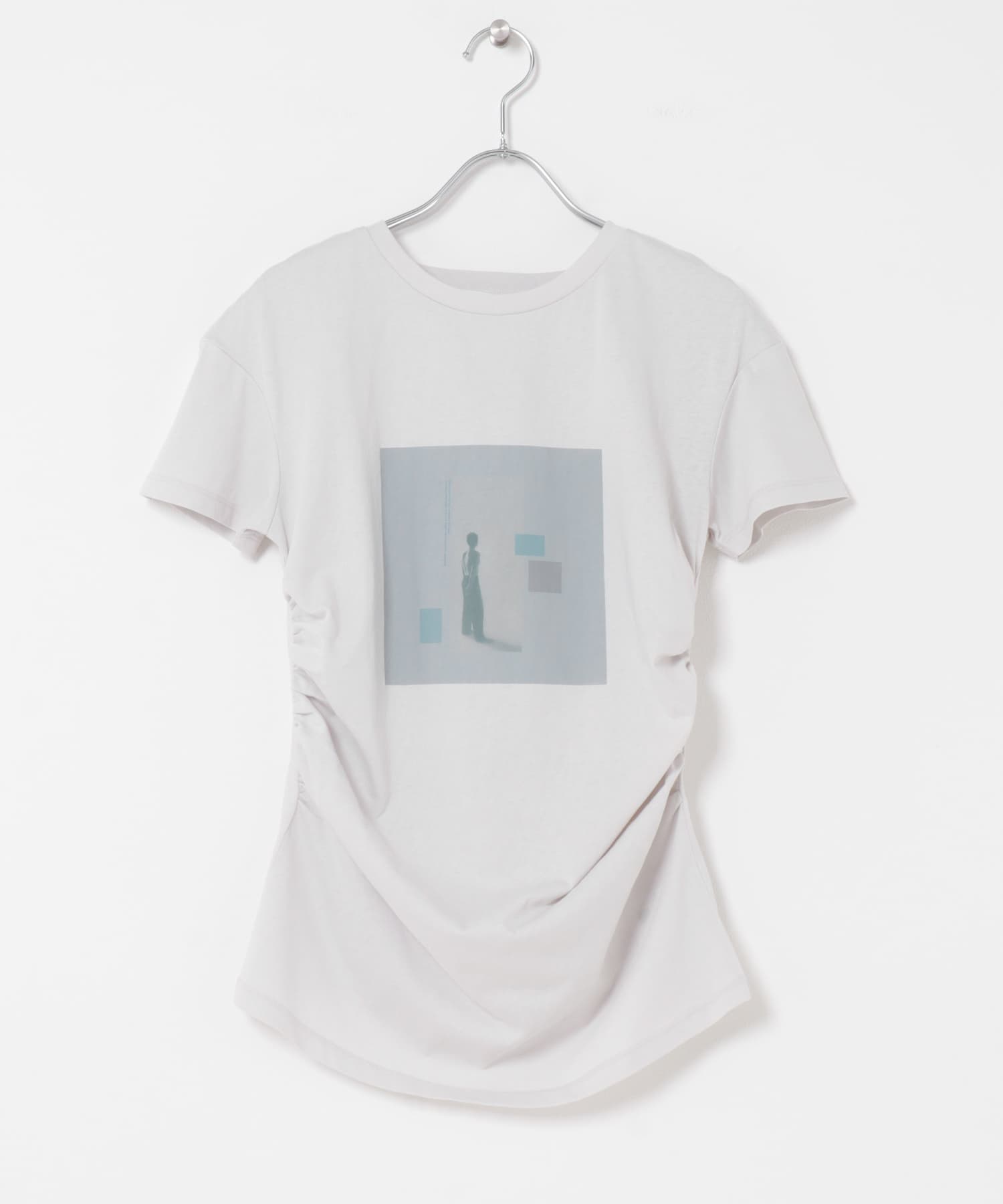 ドレーププリントTEE L.BLUE One