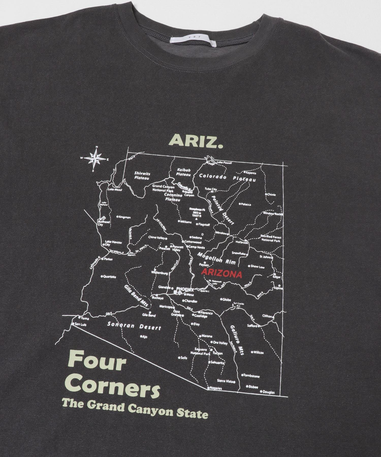 オーバーサイズプリントTEE CHARCOAL One
