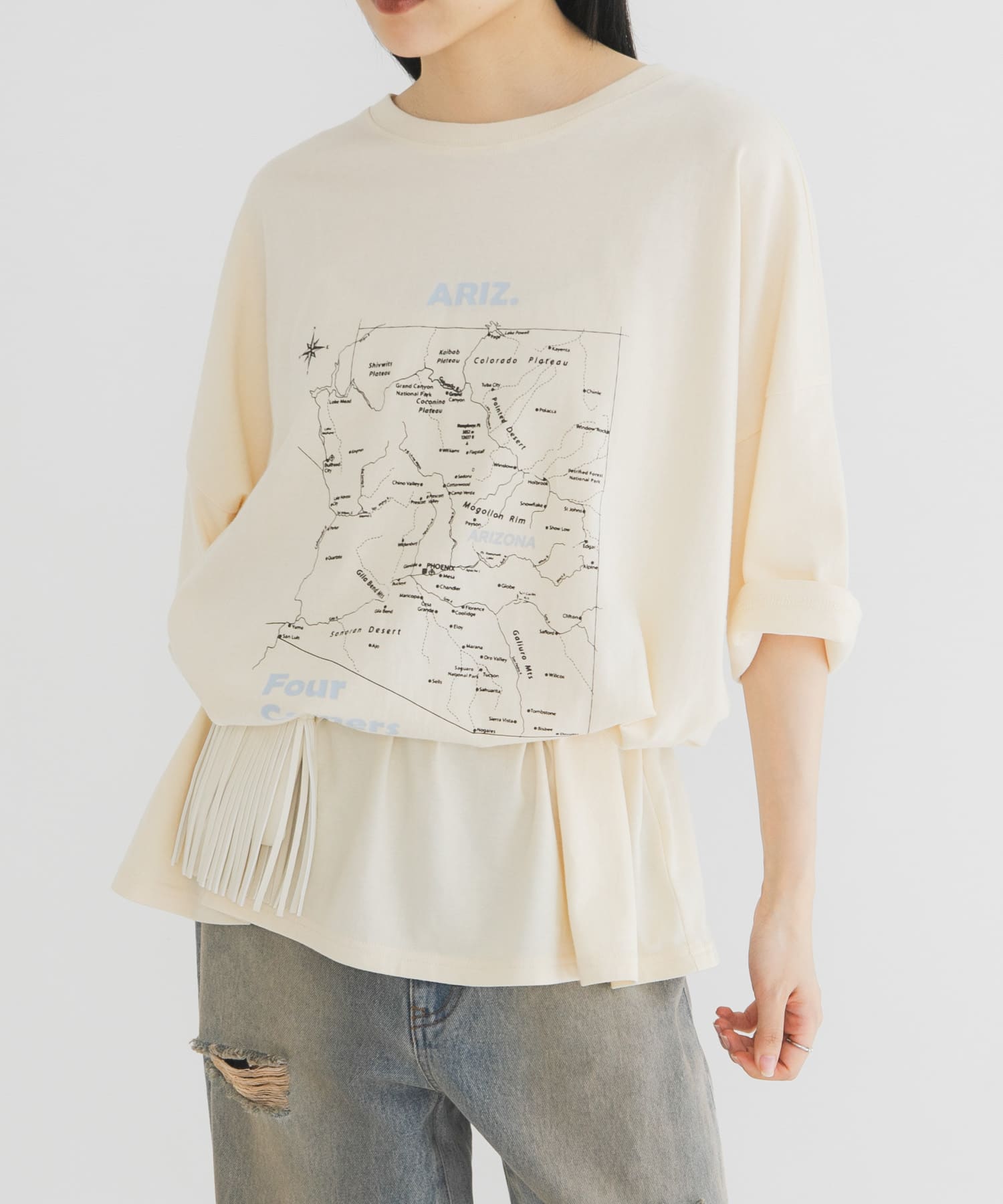 身長：160cm サイズ：one