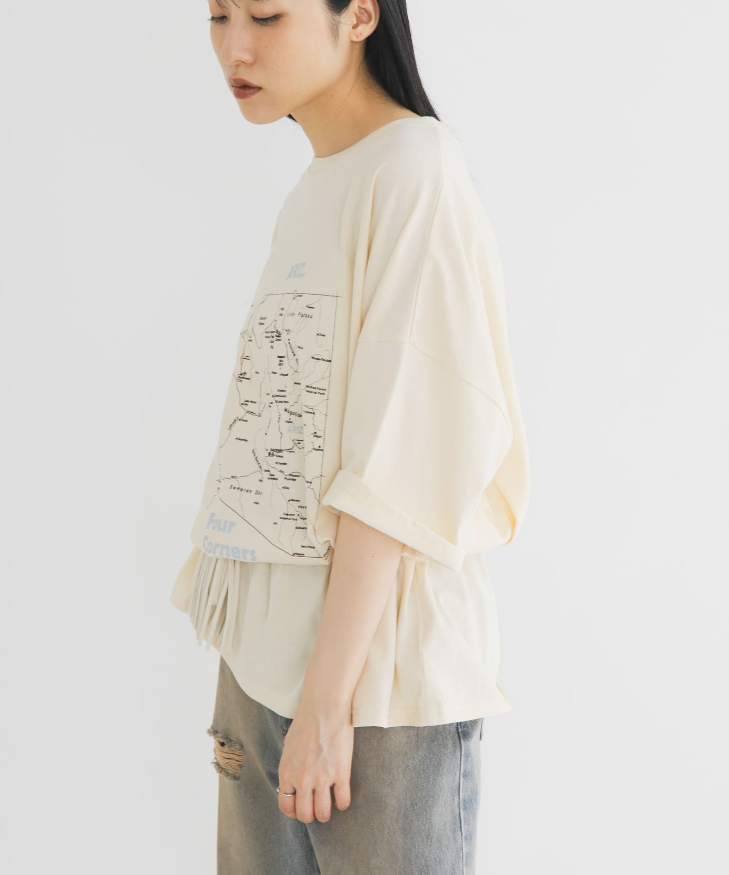 身長：160cm サイズ：one