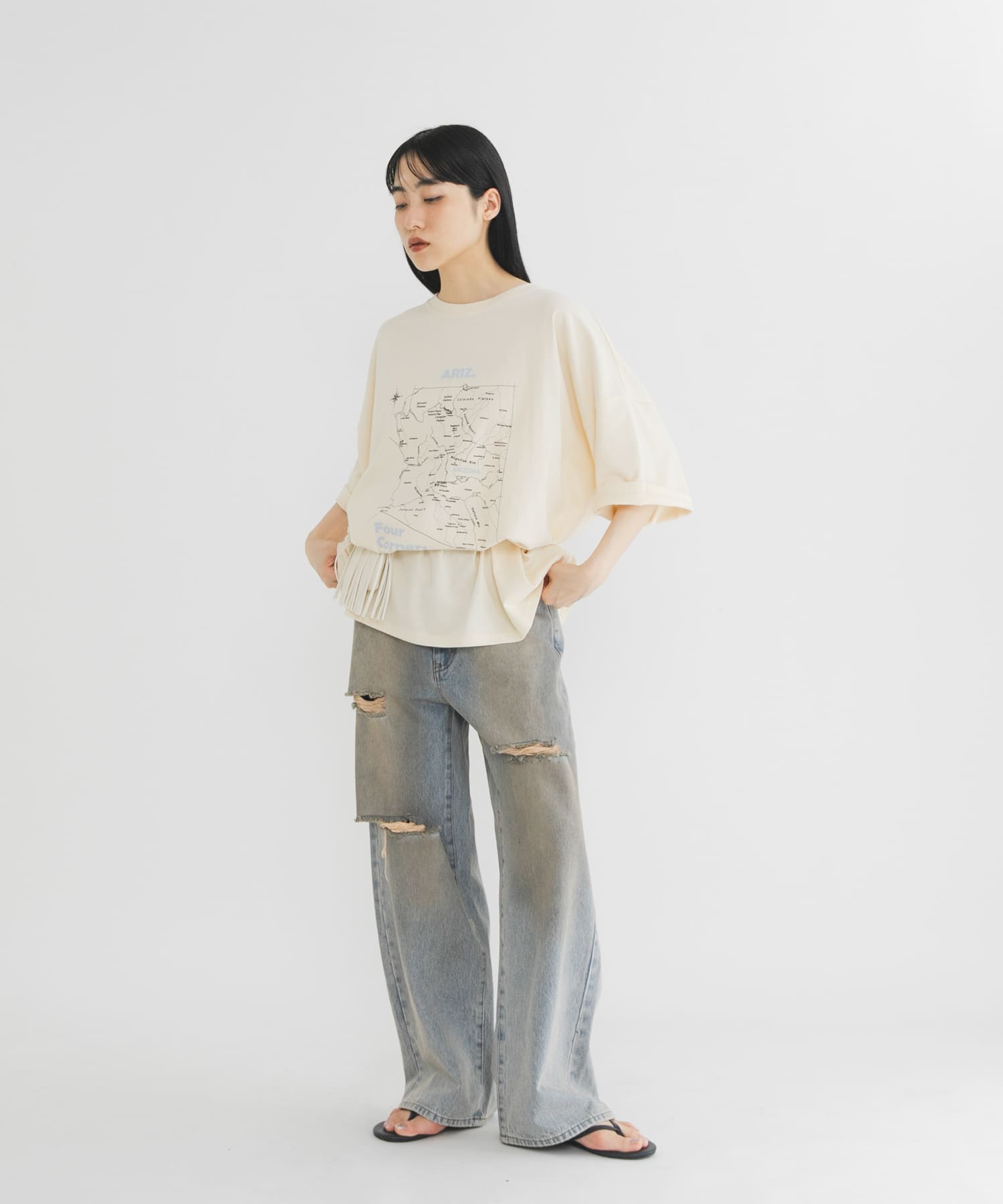 身長：160cm サイズ：one