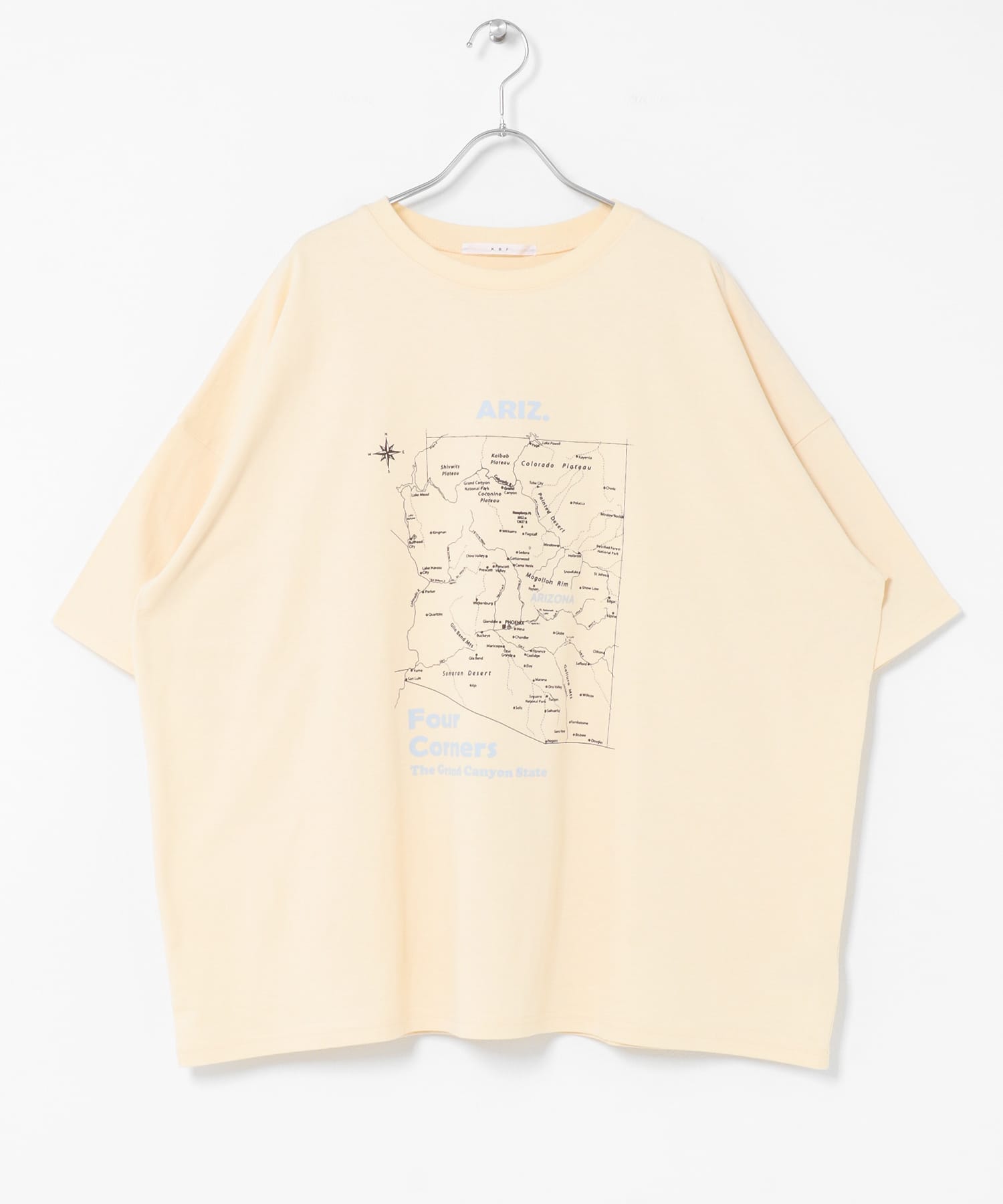 オーバーサイズプリントTEE IVORY One