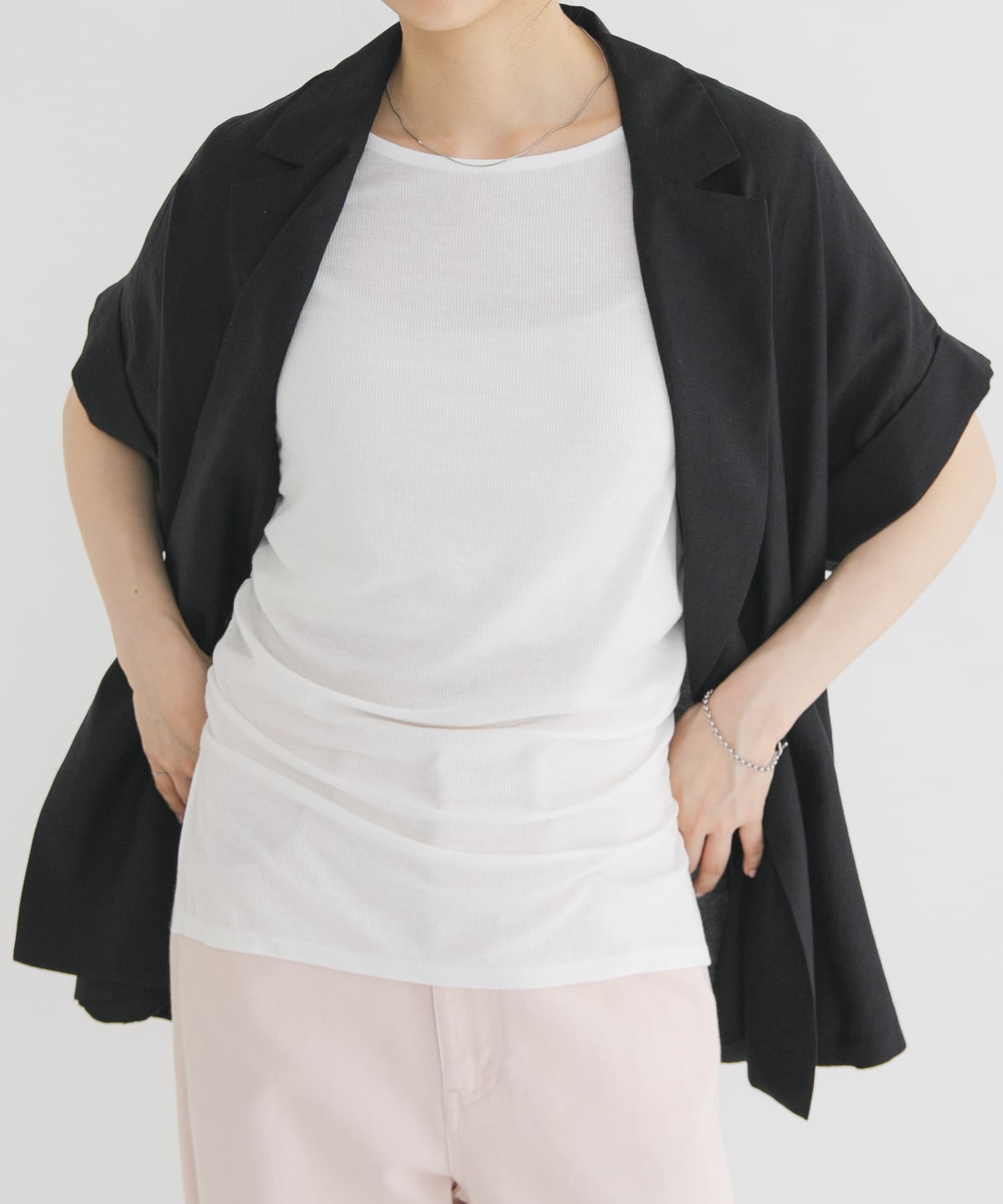 シャーリングスリットTEE
