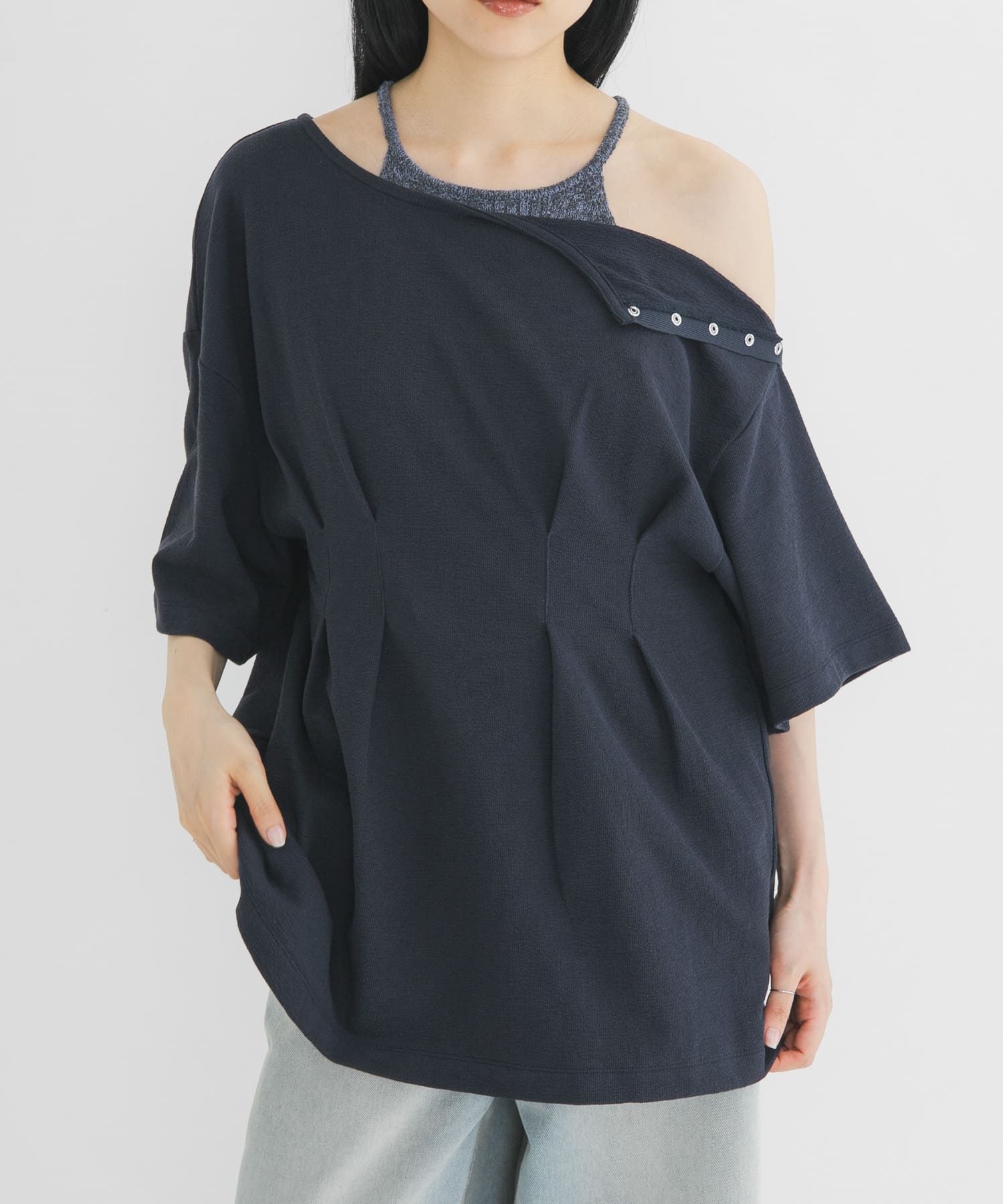 スナップショルダールーズTEE