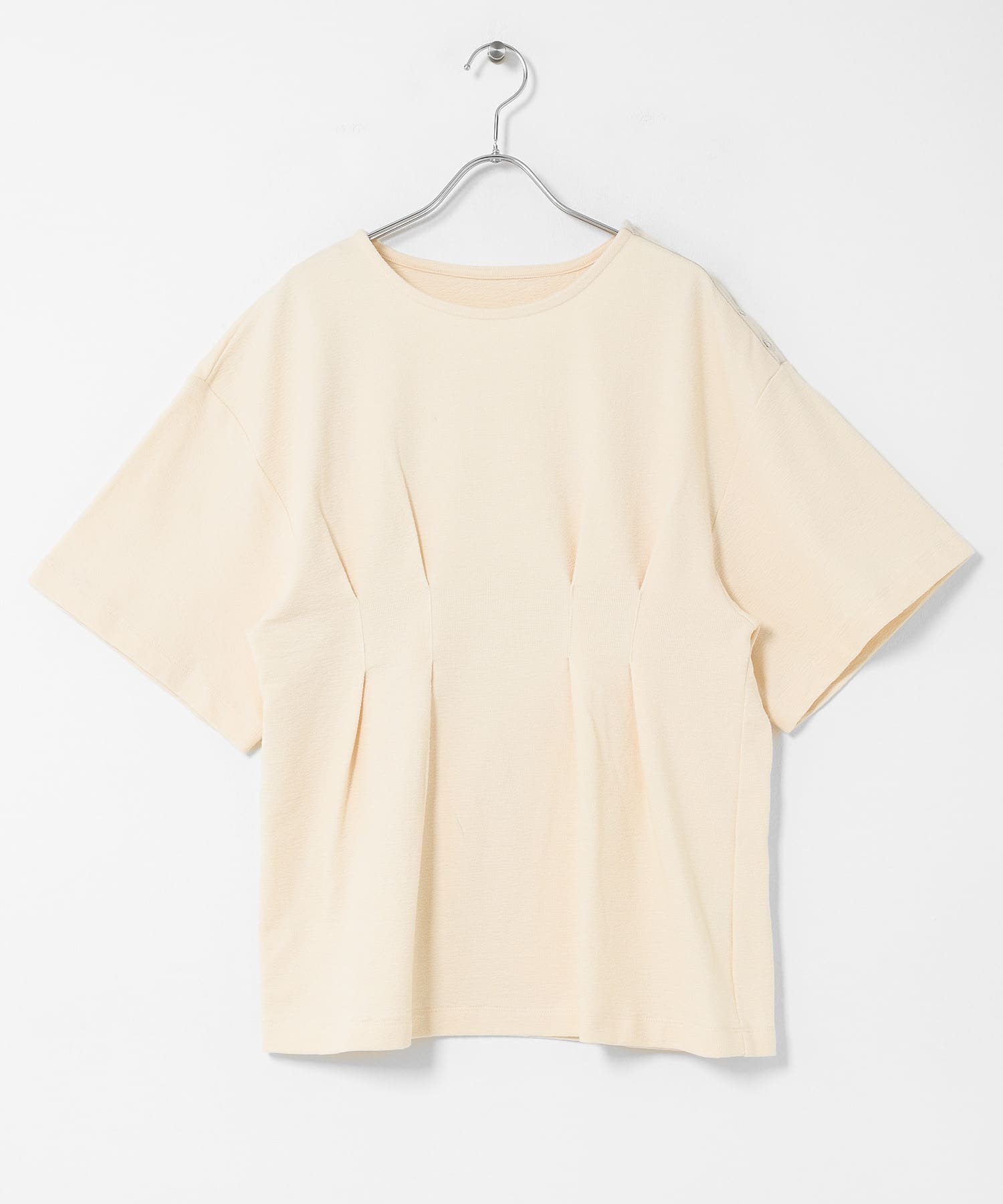 スナップショルダールーズTEE IVORY One