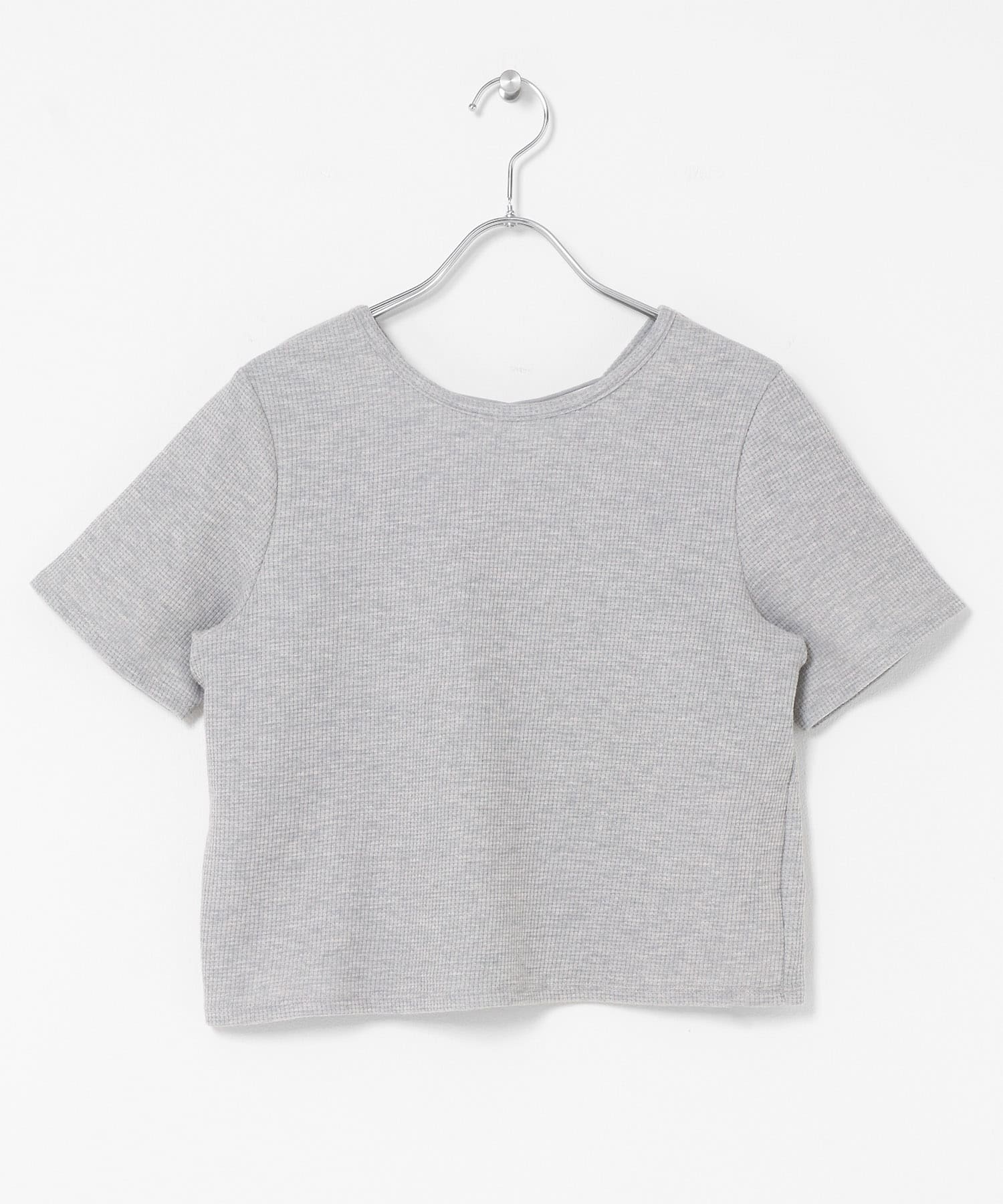 2WAYレースアップトップス TOP GRAY One