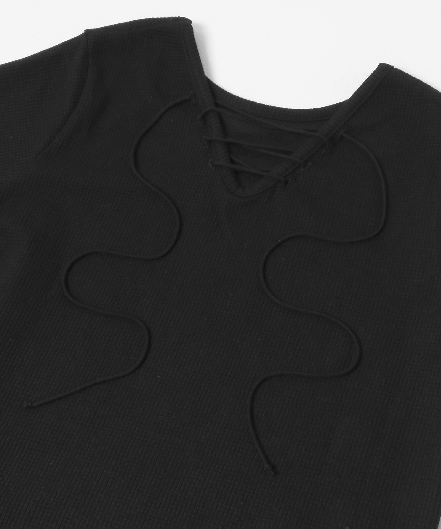 2WAYレースアップトップス BLACK One