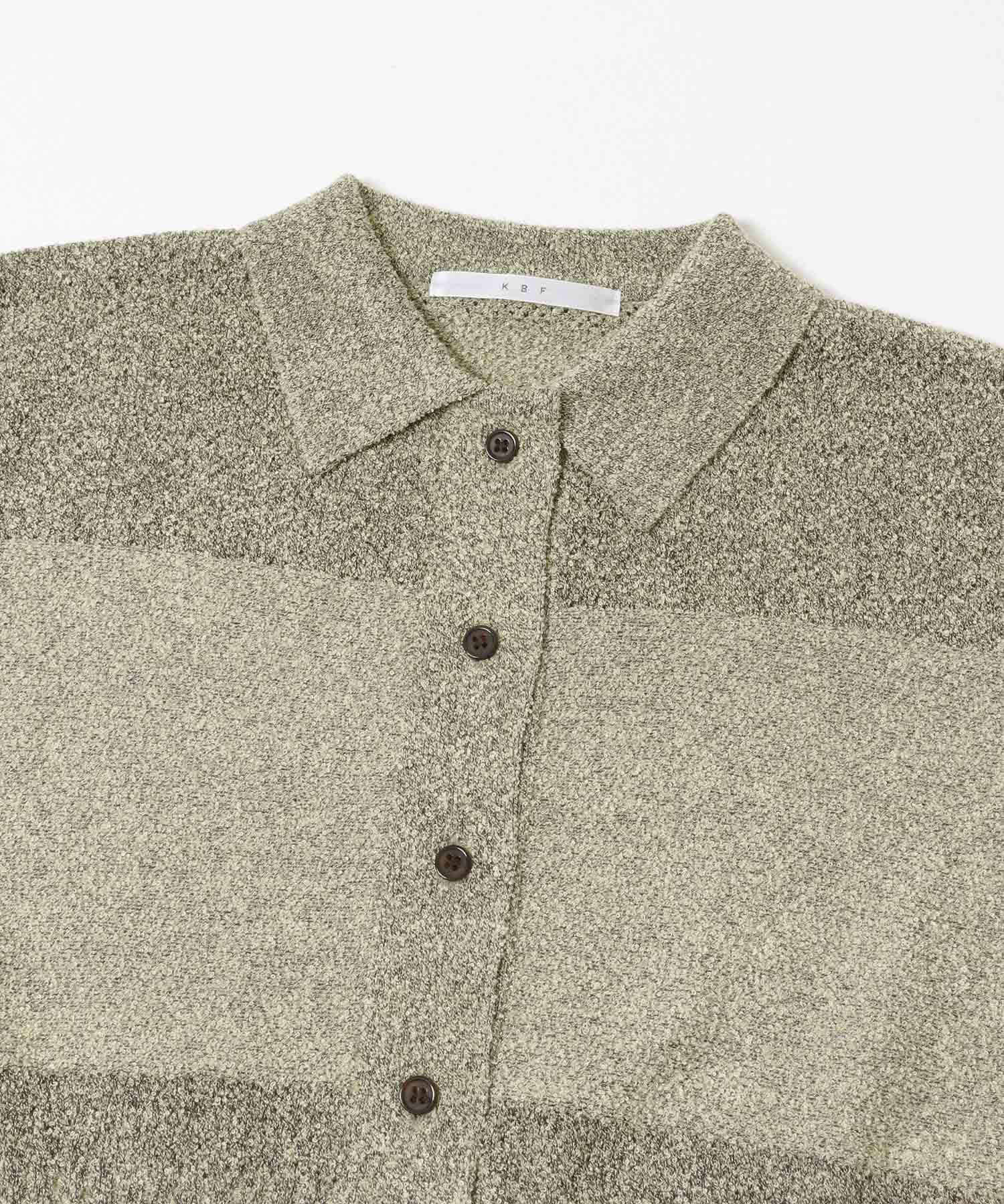 スリーブレスニットシャツ BEIGE MIX One