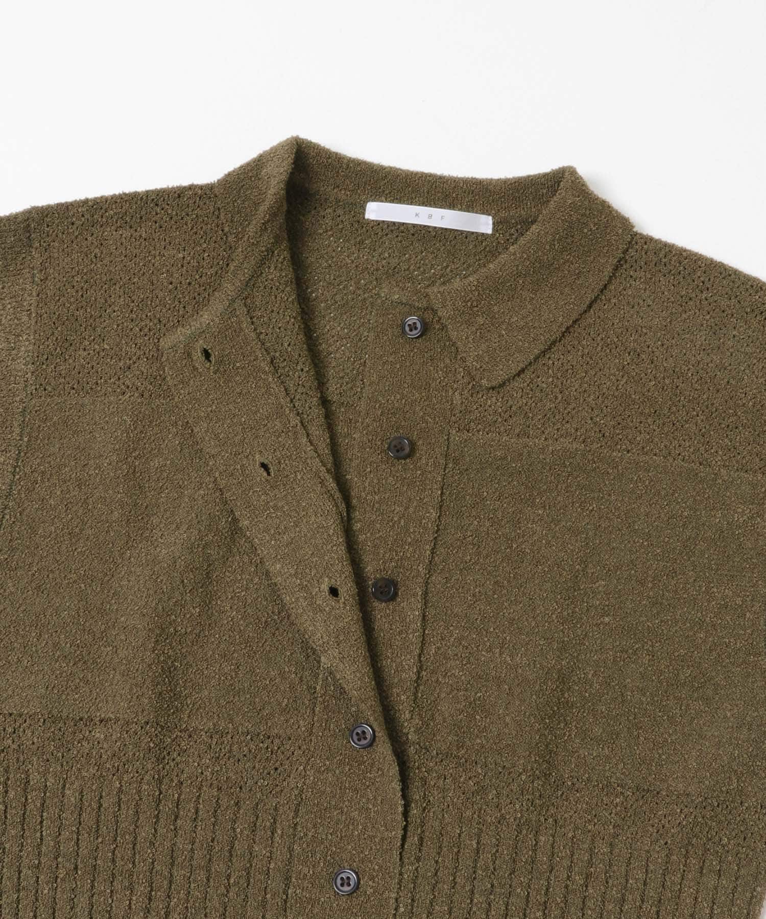 スリーブレスニットシャツ D.OLIVE One