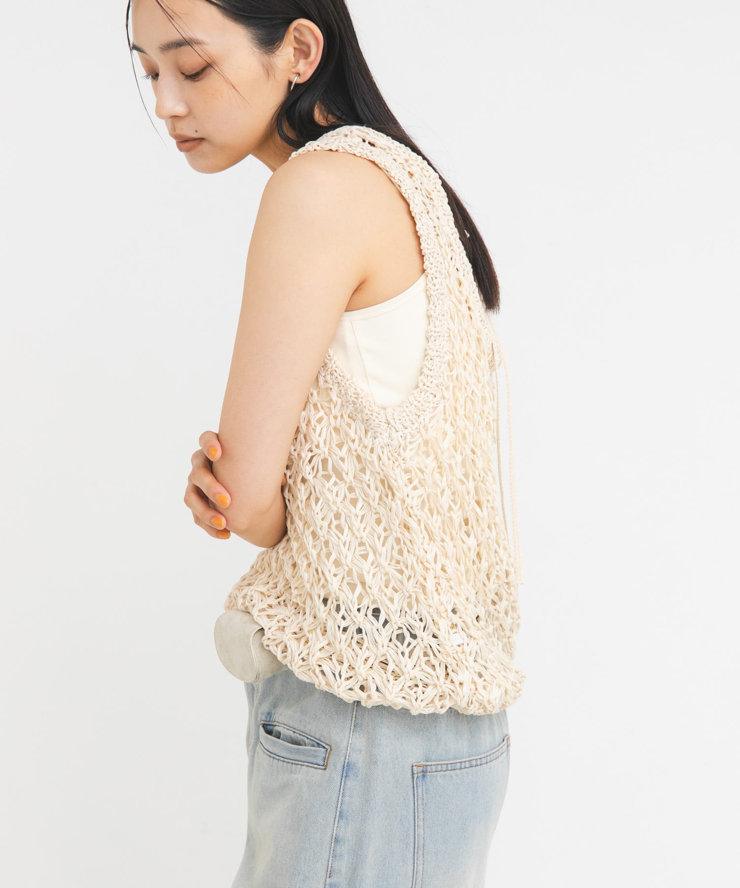 身長 : 163cm サイズ : one