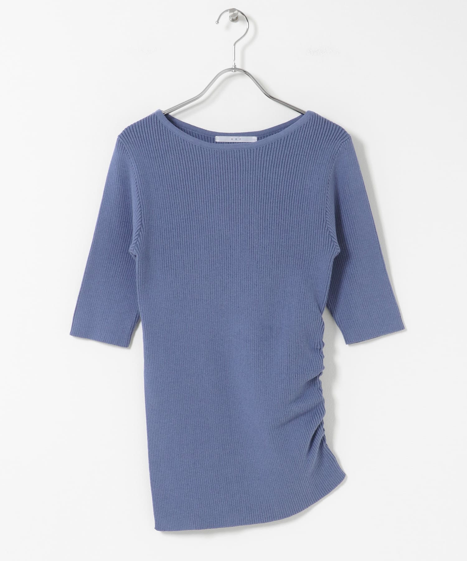 アシンメトリーRIBニット BLUE One