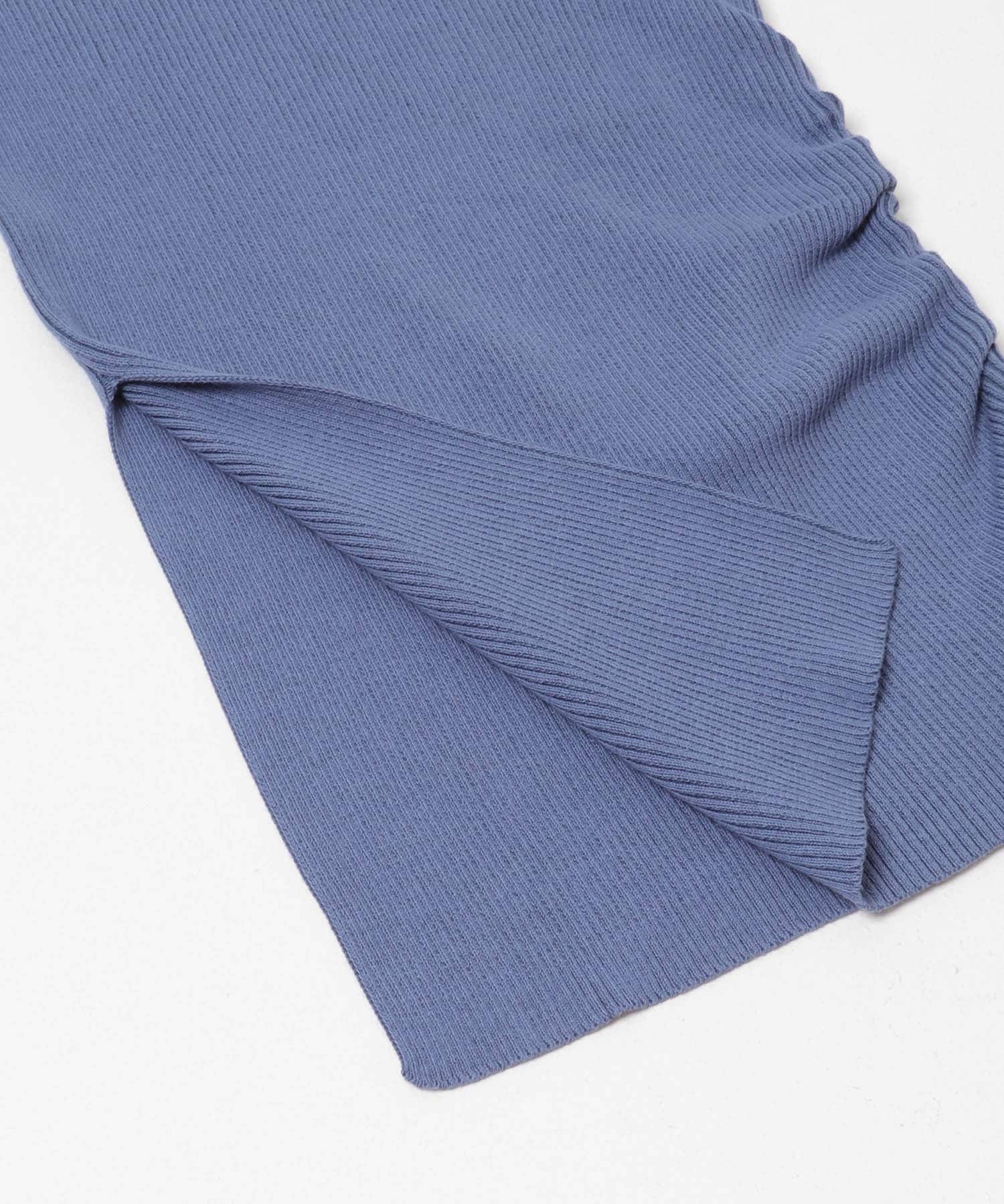 アシンメトリーRIBニット BLUE One