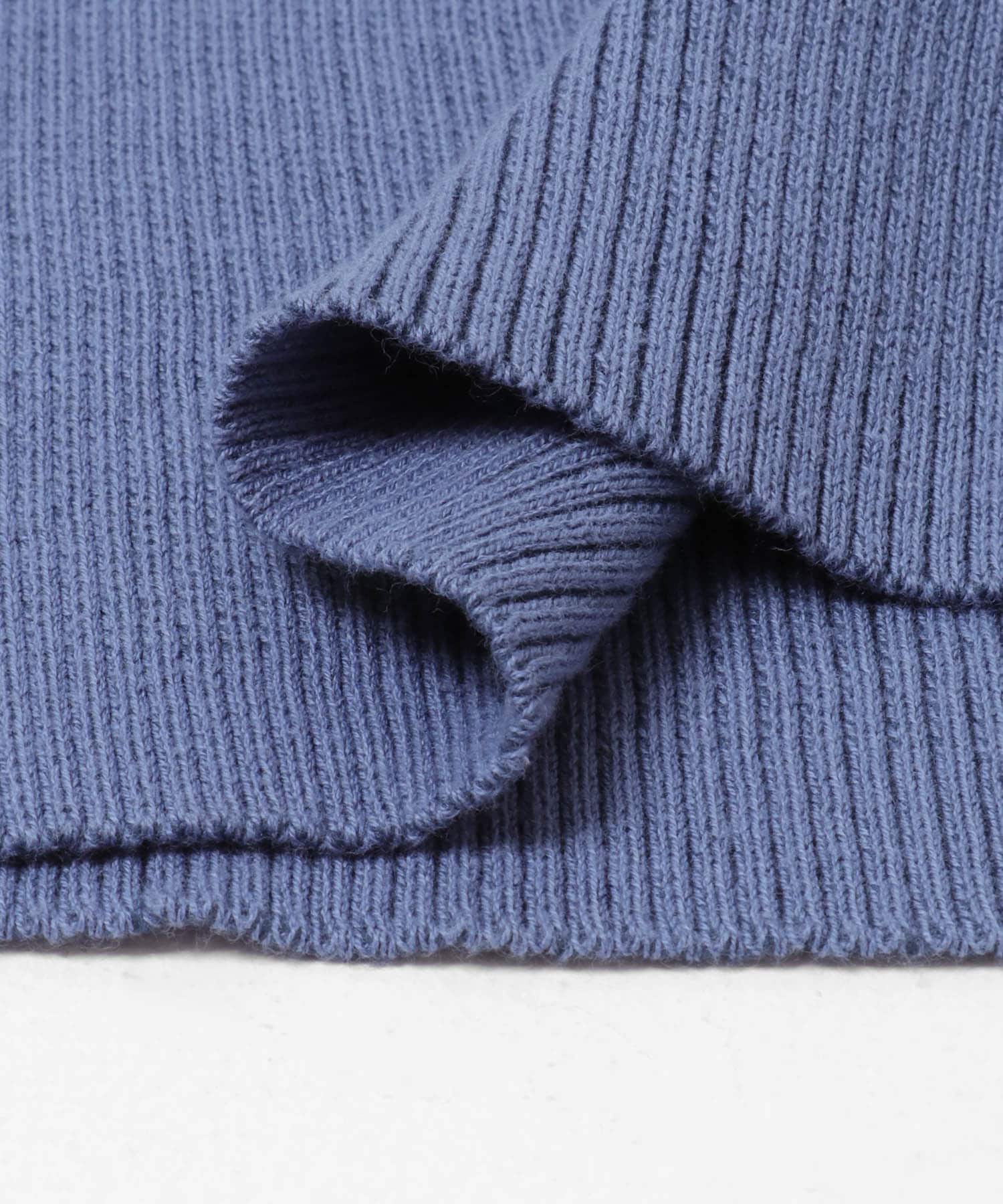 アシンメトリーRIBニット BLUE One
