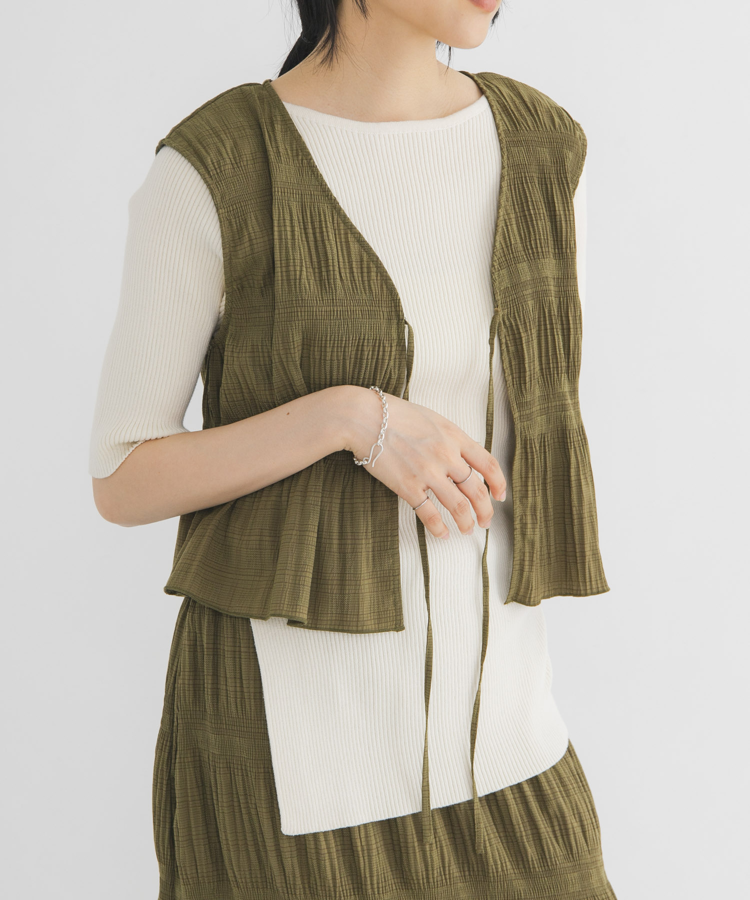 アシンメトリーRIBニット