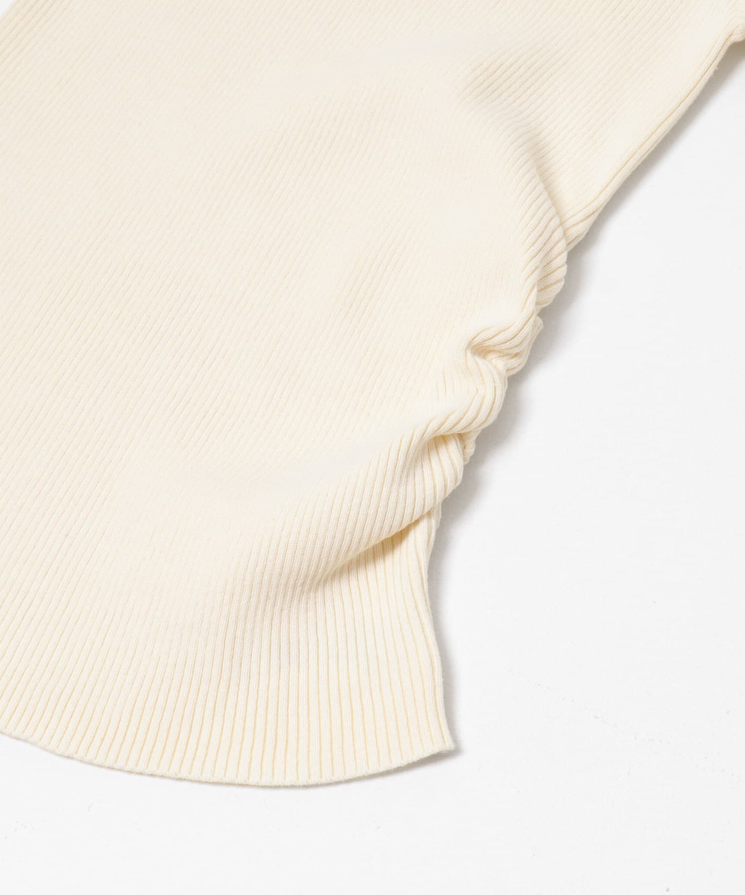 アシンメトリーRIBニット IVORY One