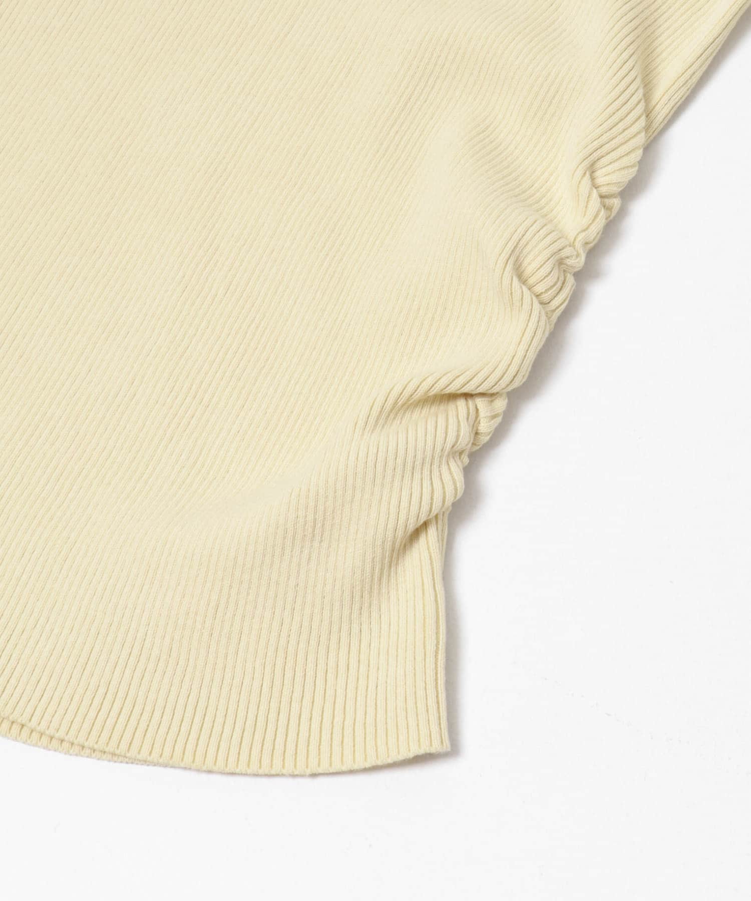 アシンメトリーRIBニット CHALK One