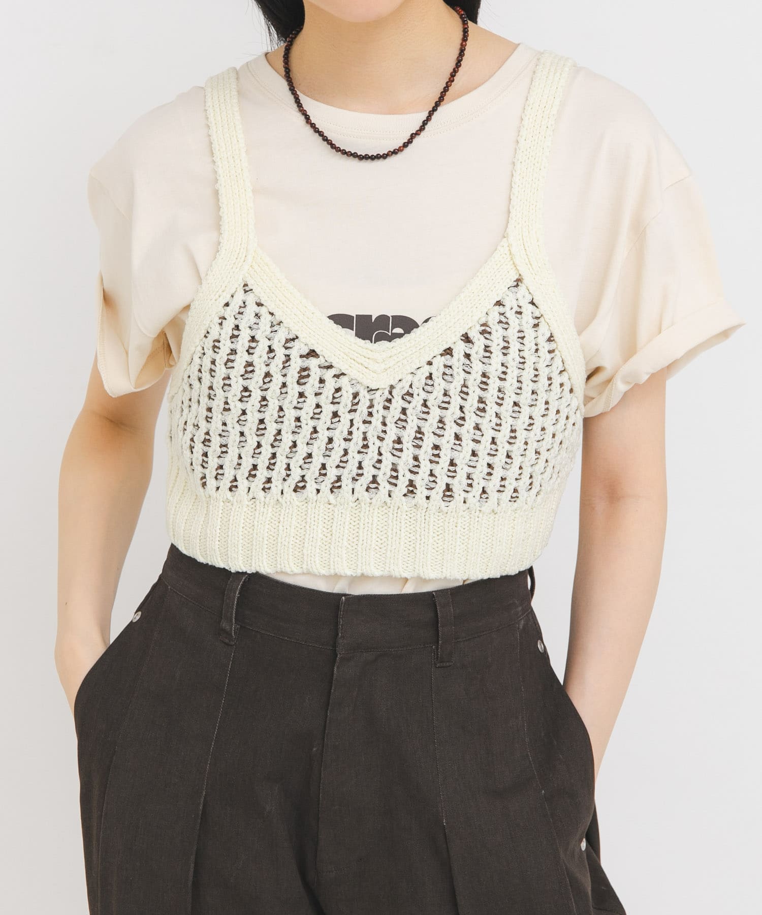 viviennetamビスチェ ハニカムニットブラビスチェ(One IVO×BRN): トップス｜URBAN RESEARCH