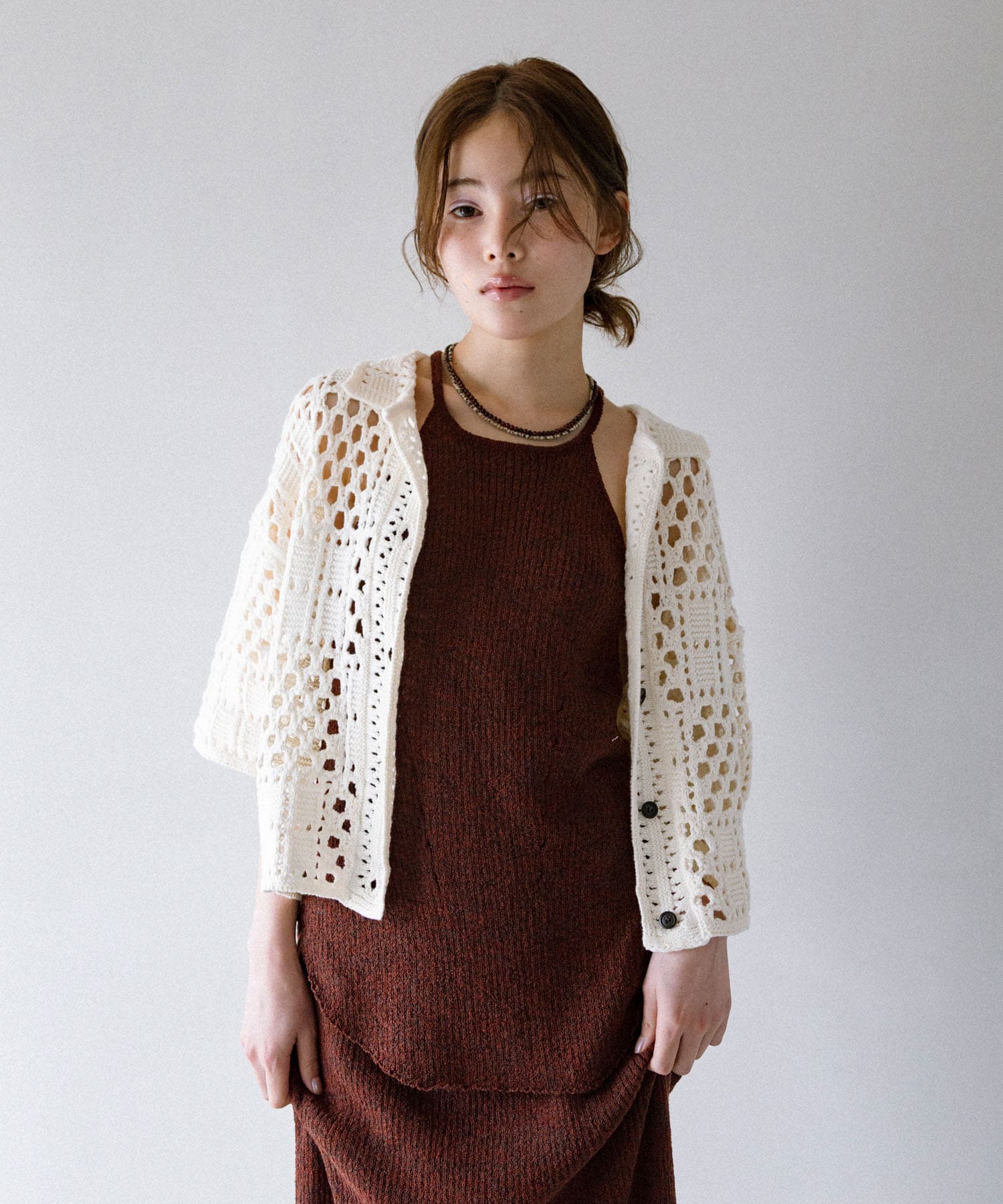 身長 : 159cm サイズ : one