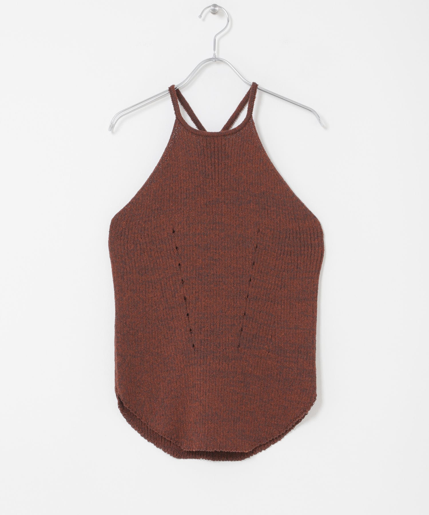 メランジRIBタンクトップ RED BROWN One