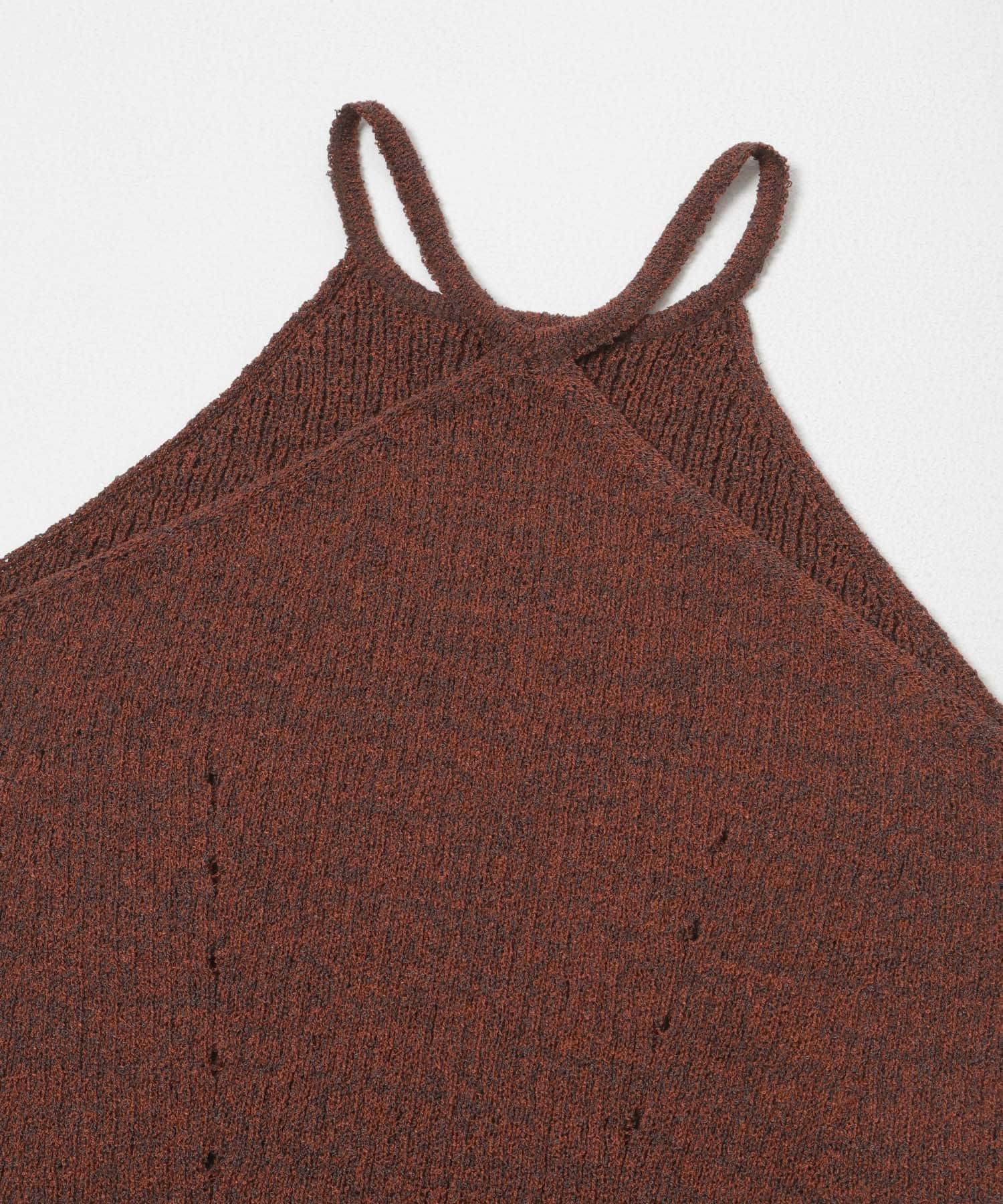 メランジRIBタンクトップ RED BROWN One