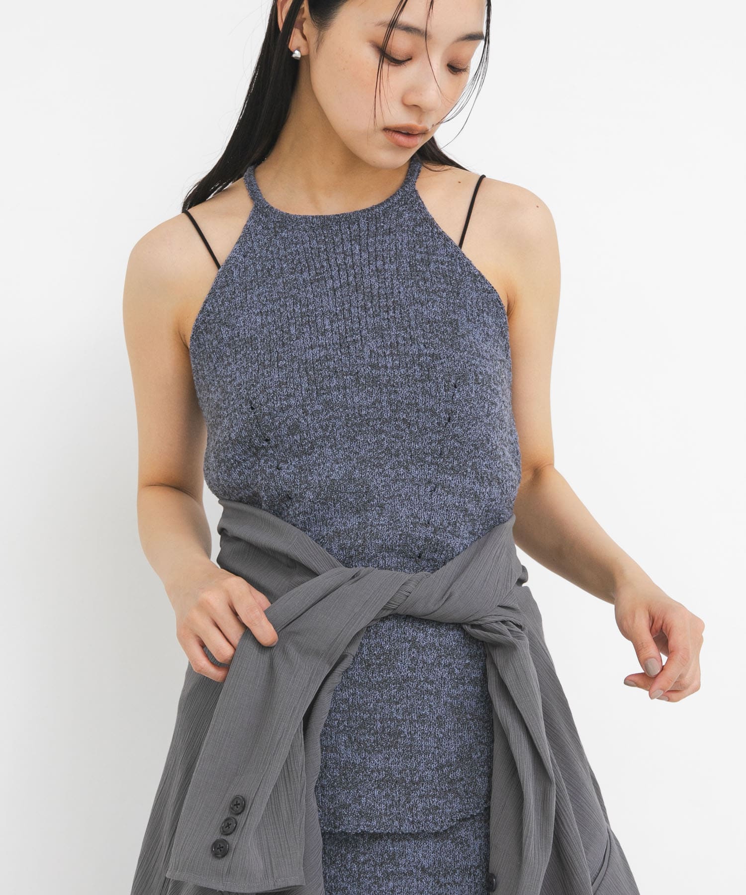 メランジRIBタンクトップ