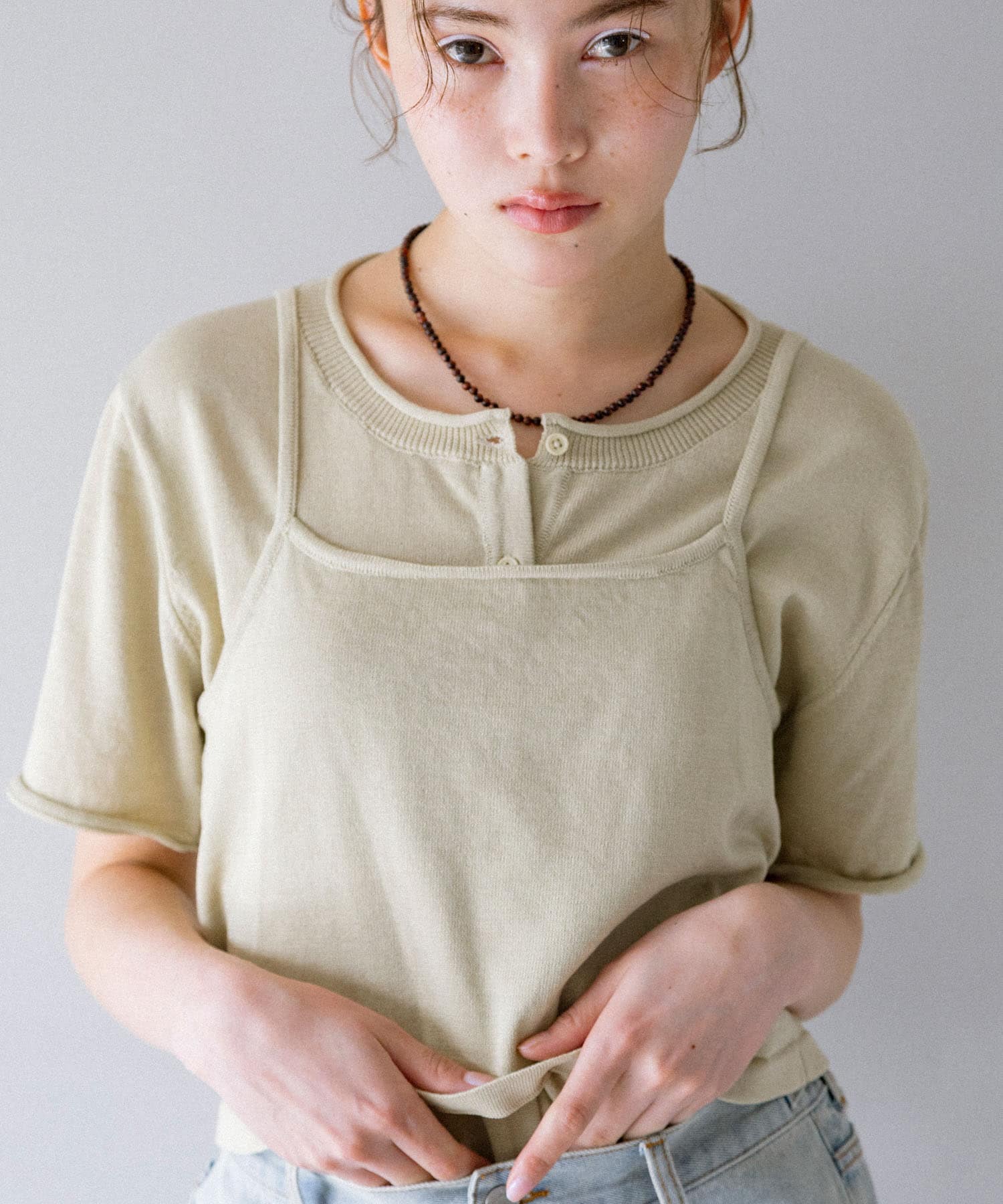 身長 : 159cm サイズ : one