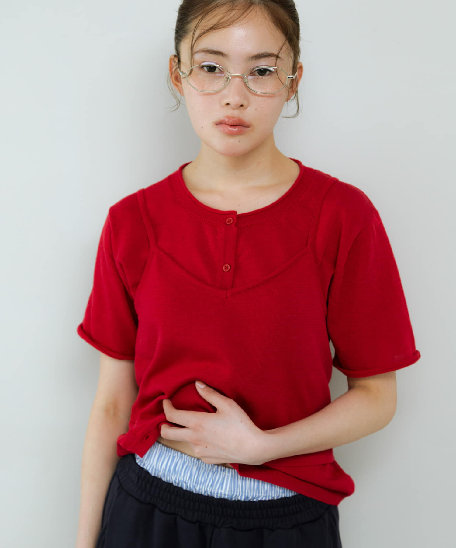 身長 : 159cm サイズ : one