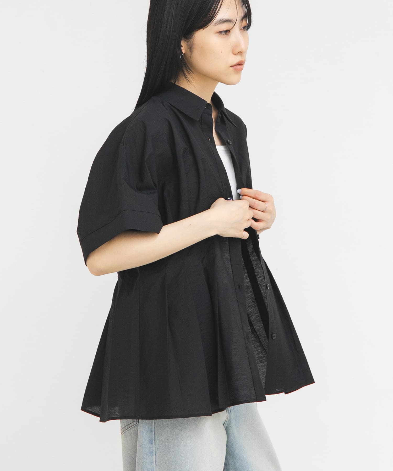 ウエストタックドルマンブラウス