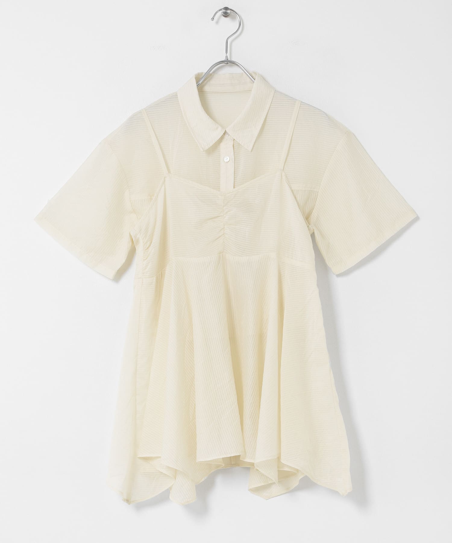 イレヘムビスチェSETハーフスリーブシャツ IVORY One
