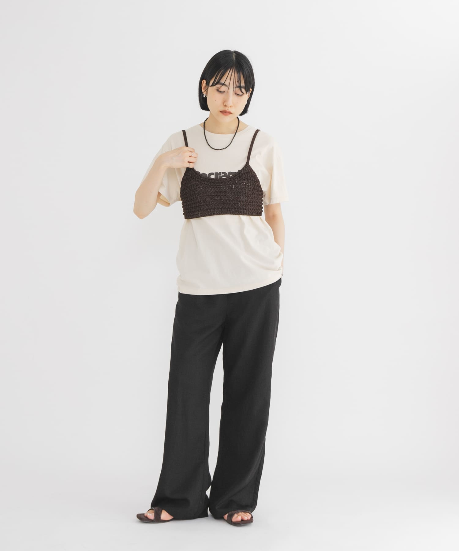 身長：160cm サイズ：one