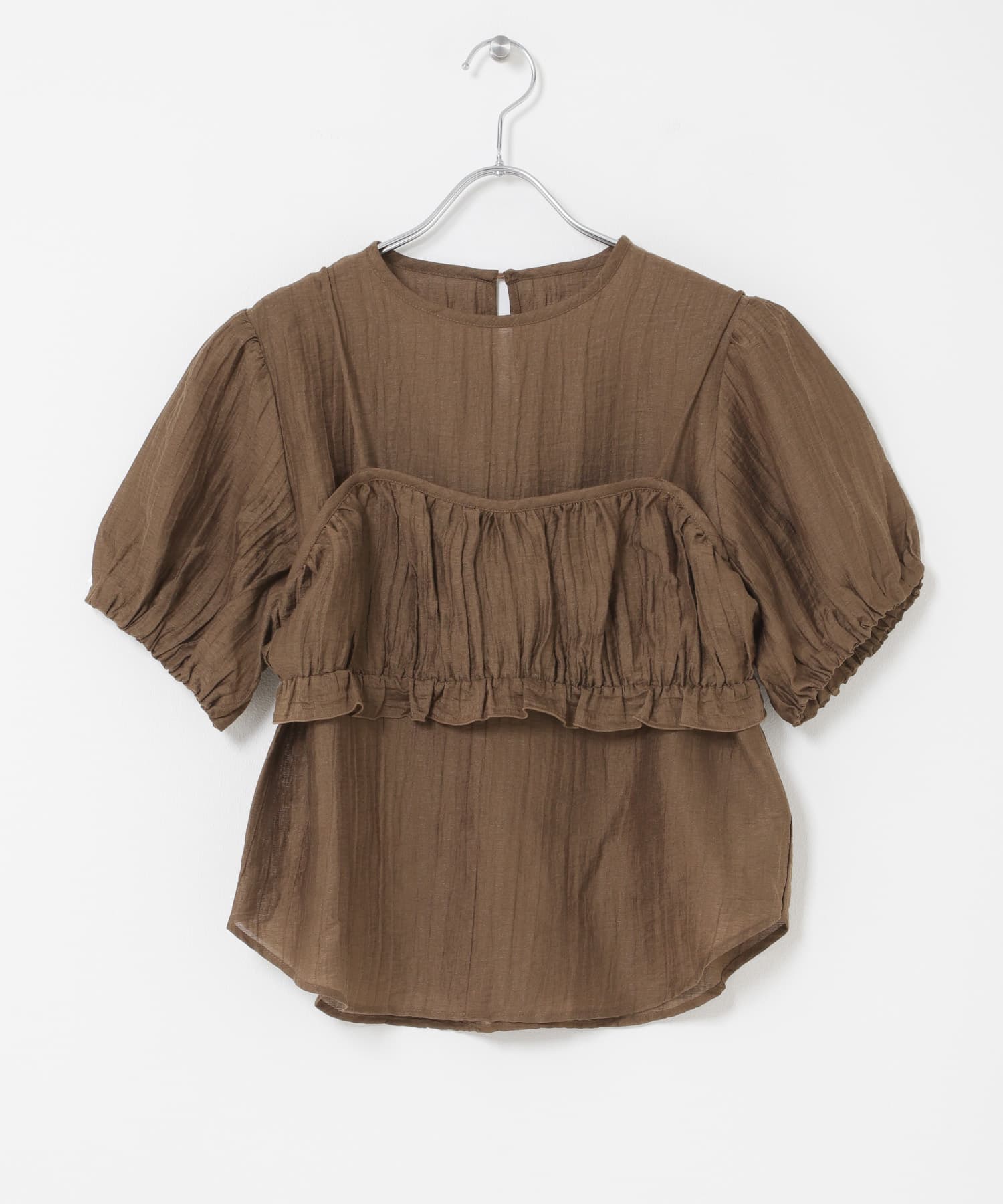 ブラトップビスチェSETブラウス BROWN One