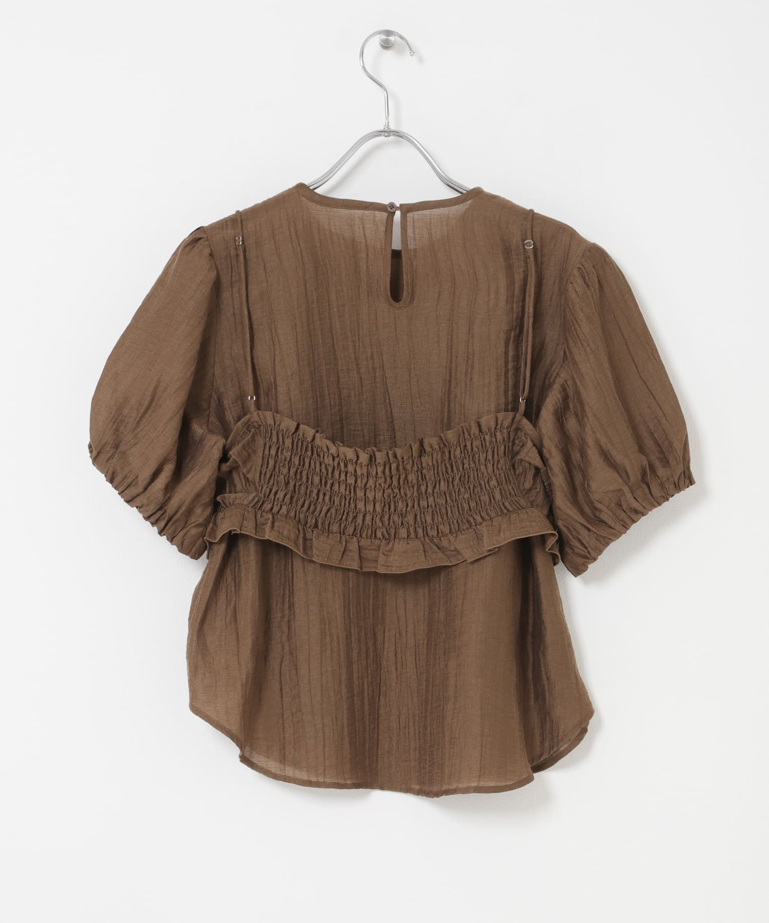ブラトップビスチェSETブラウス BROWN One