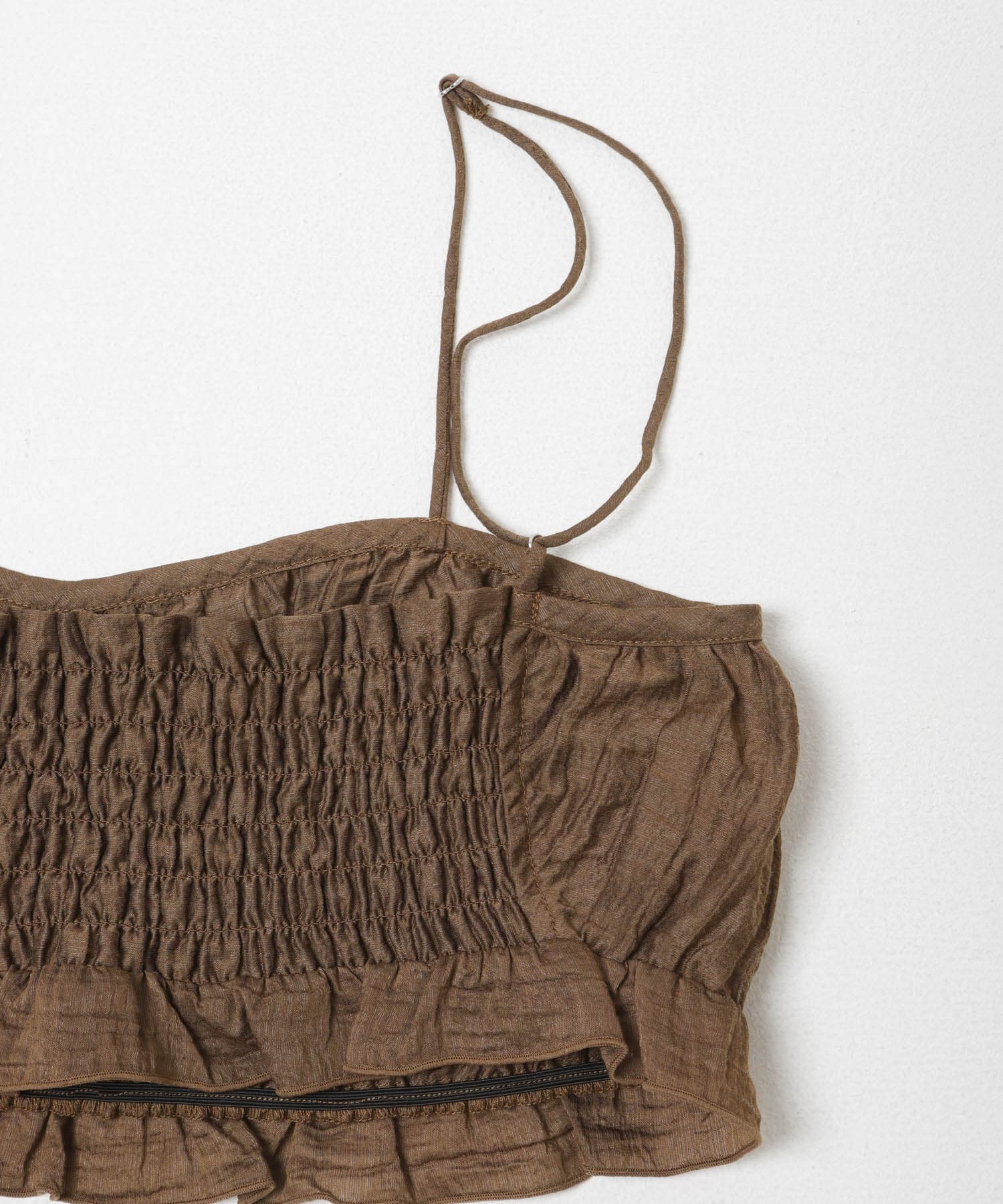 ブラトップビスチェSETブラウス BROWN One