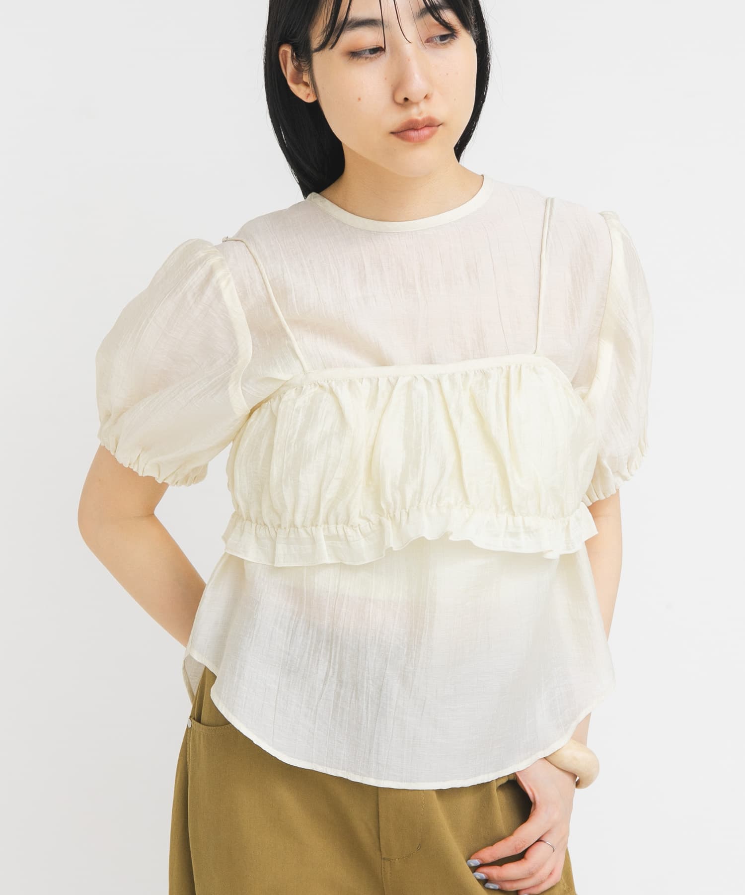 身長：160cm サイズ：one