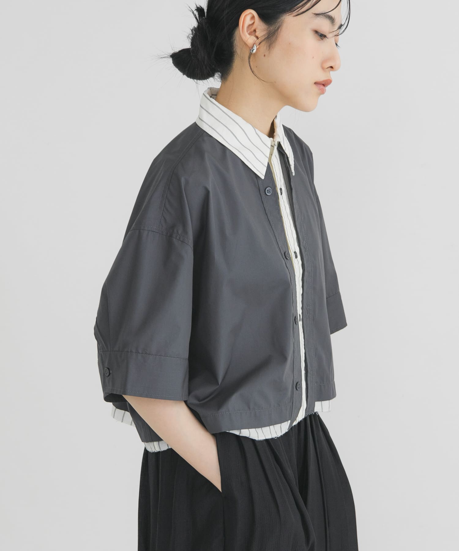 レイヤードライクBOXシャツ