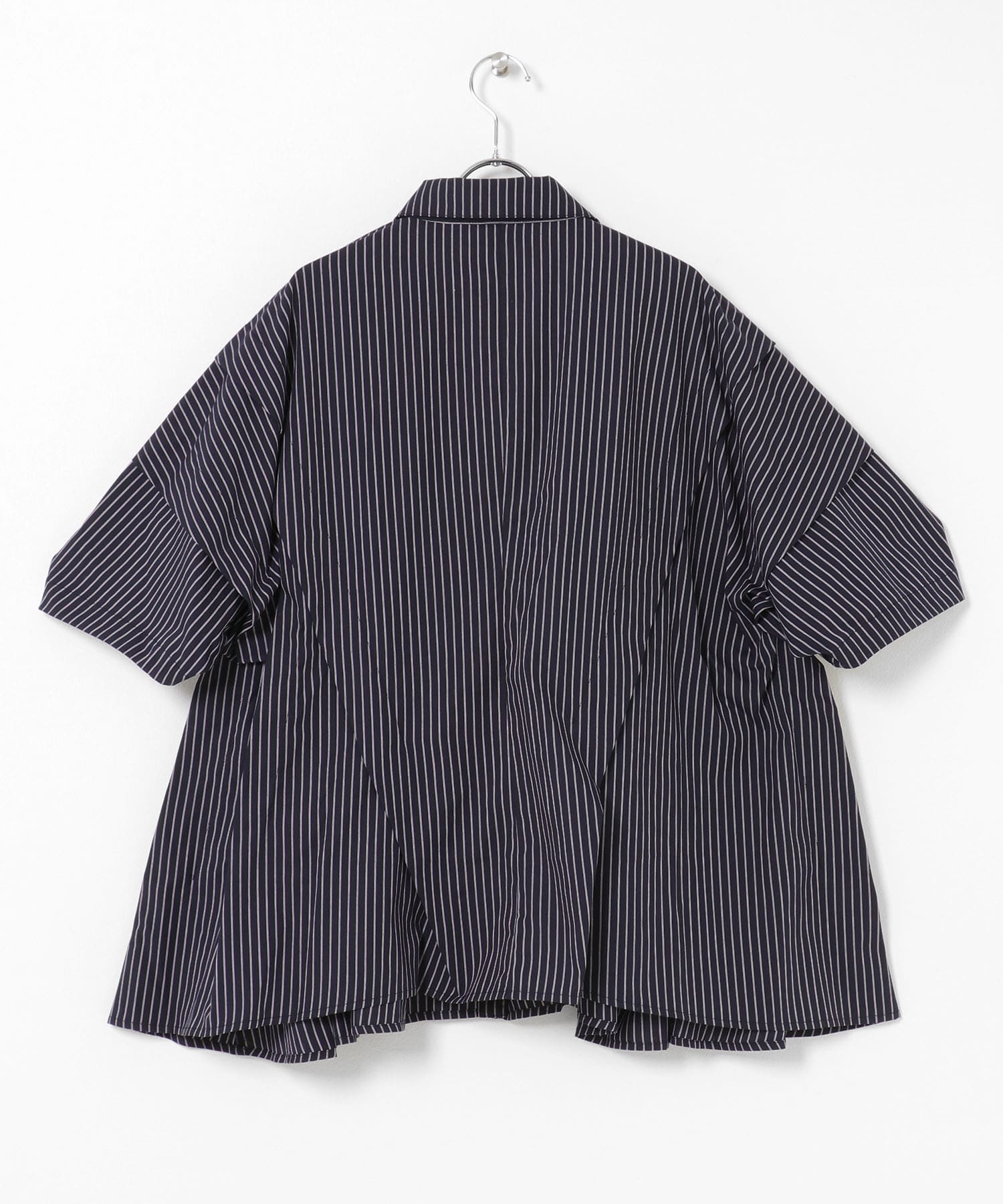 ランダムタックハーフスリーブシャツ NAVY×PINK One