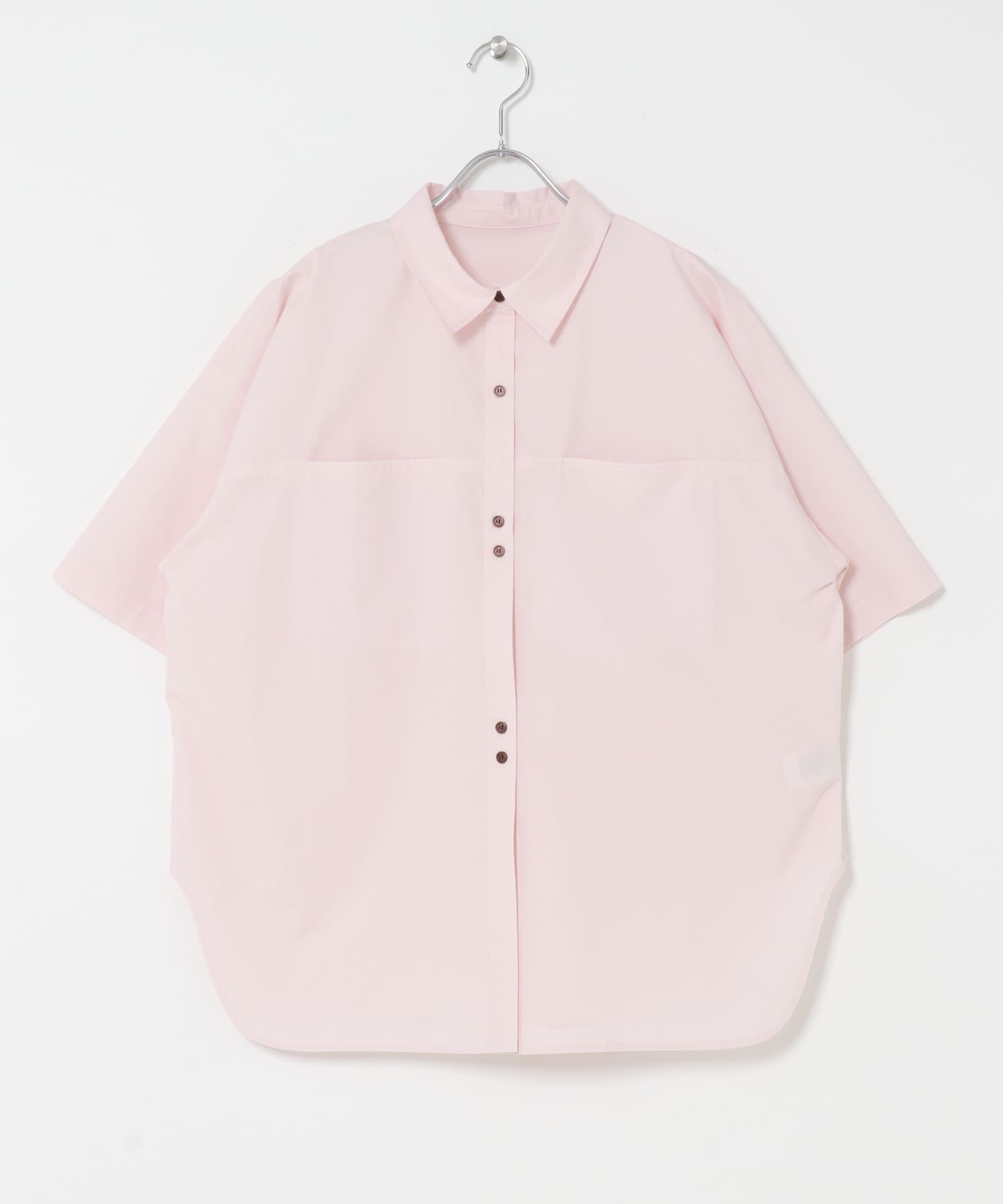 ミニマルオーバーシャツ PINK One
