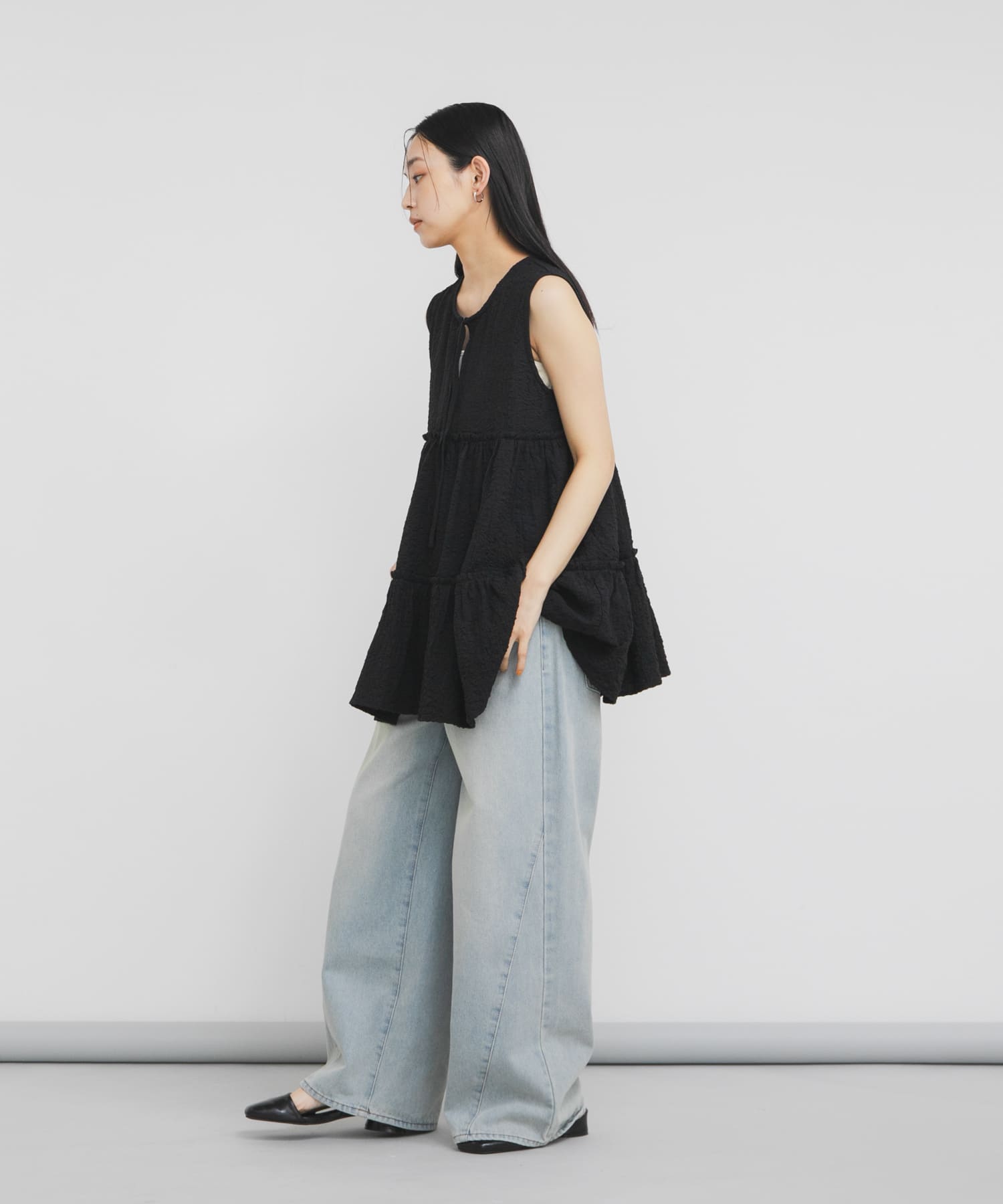 STAFF DESIGN PROJECT』2WAYティアードチュニック(One BLACK