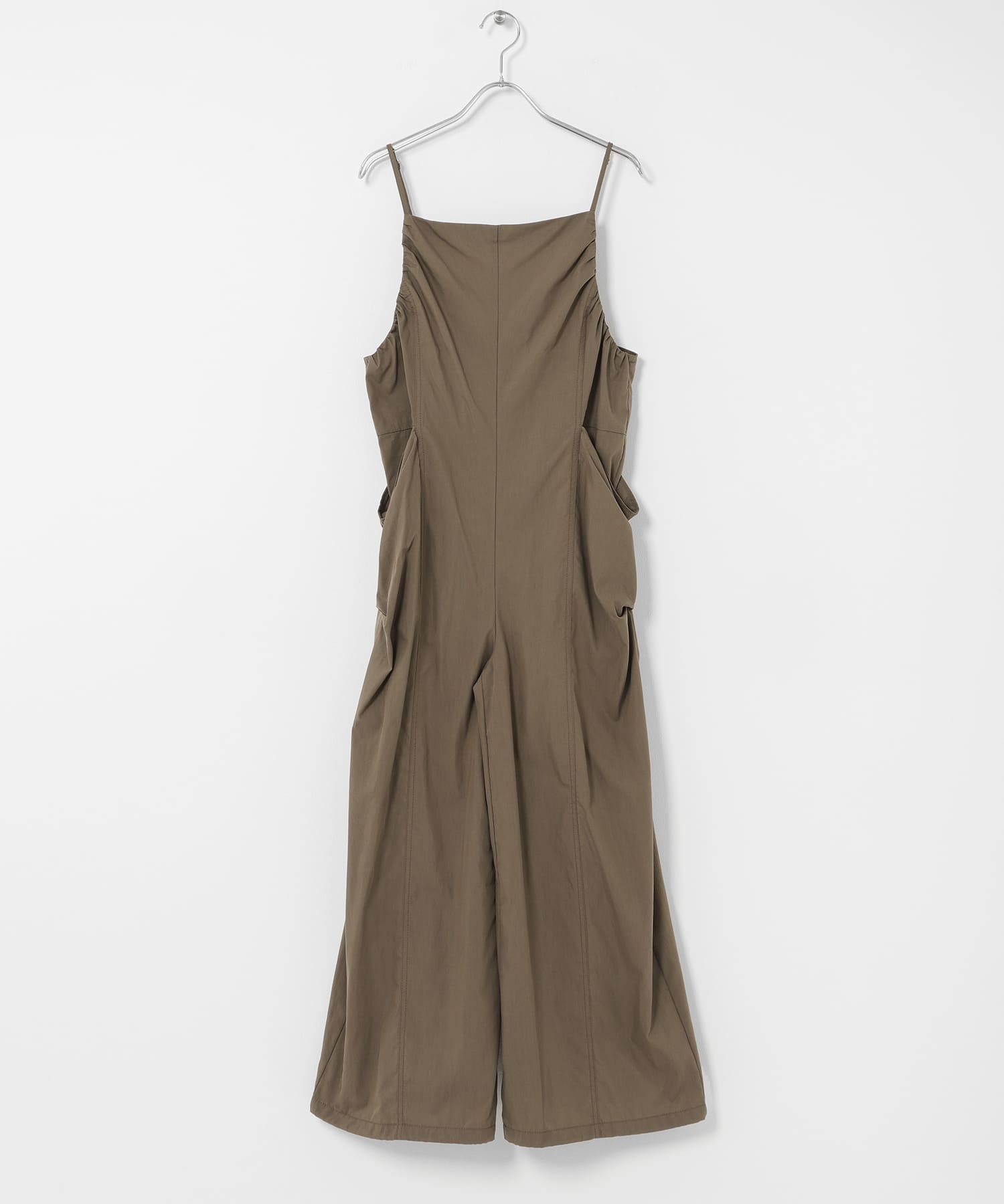 ポケットディティールキャミサロペット BROWN One