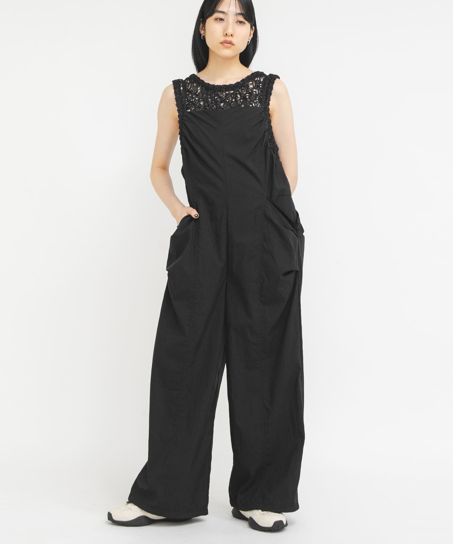 ポケットディティールキャミサロペット