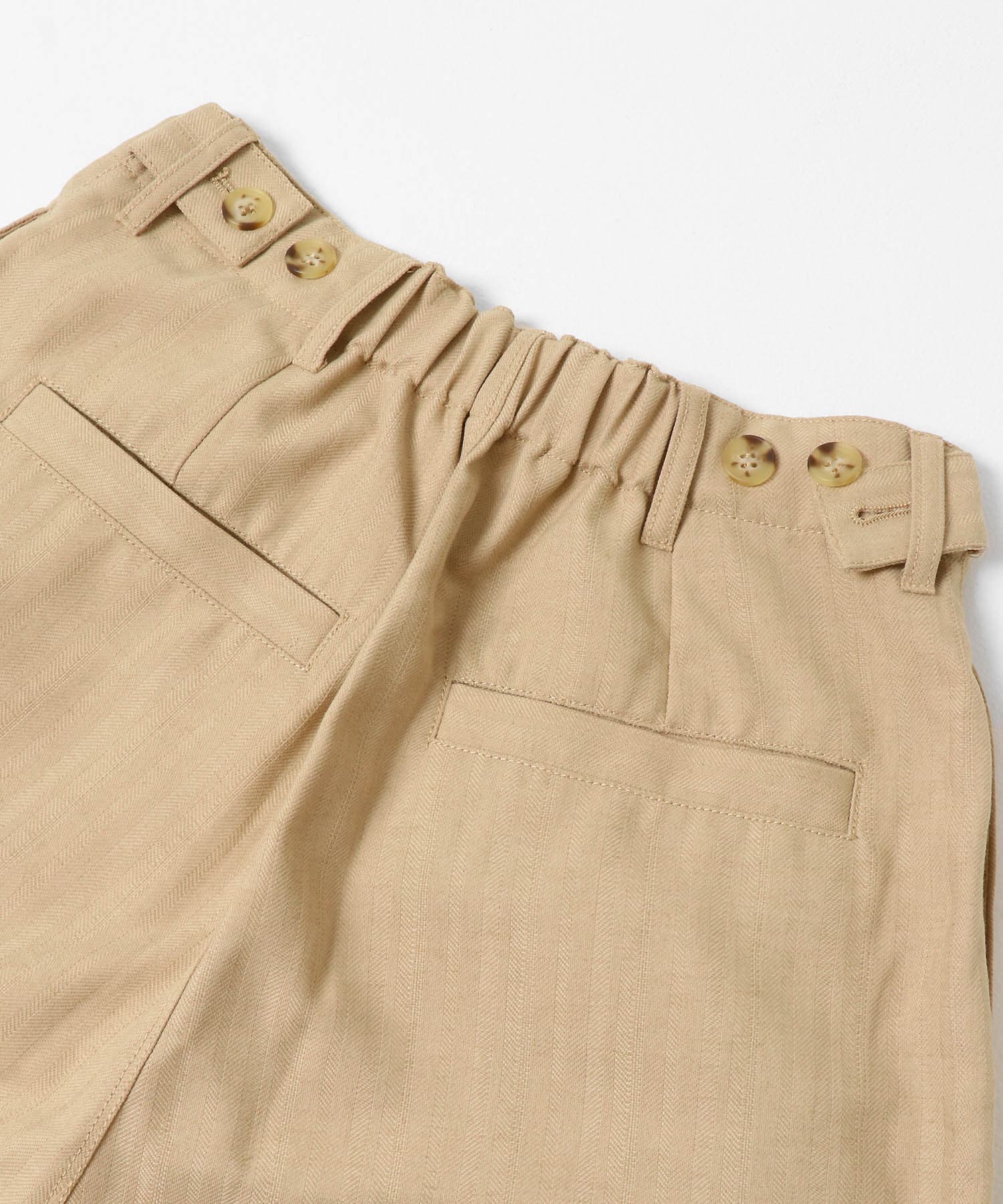 リネンミックスWIDEコクーンパンツ BEIGE 36