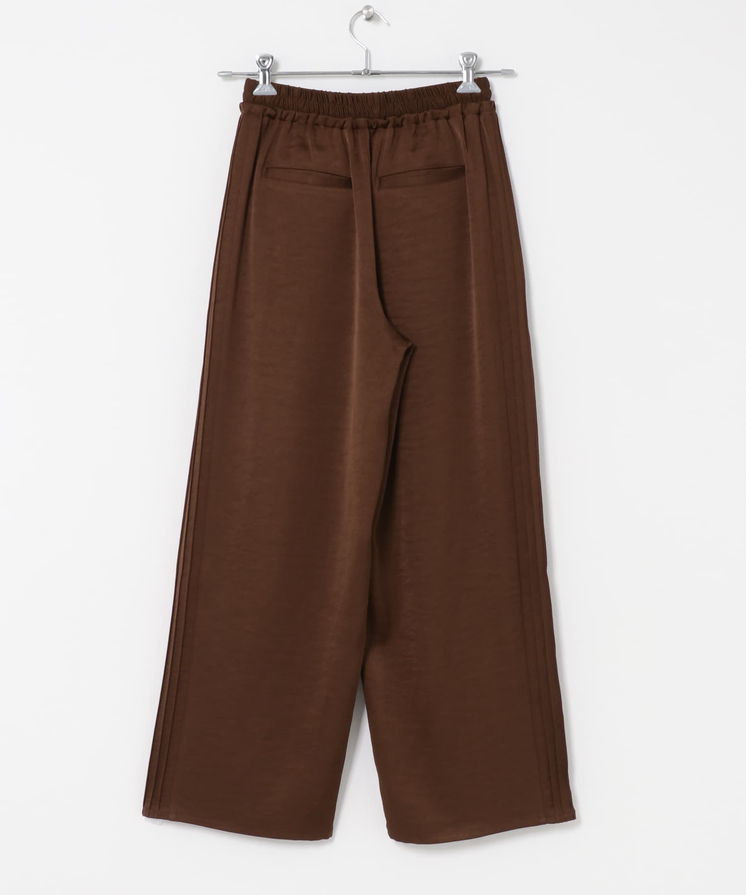 タックラインイージーサテンパンツ BROWN One