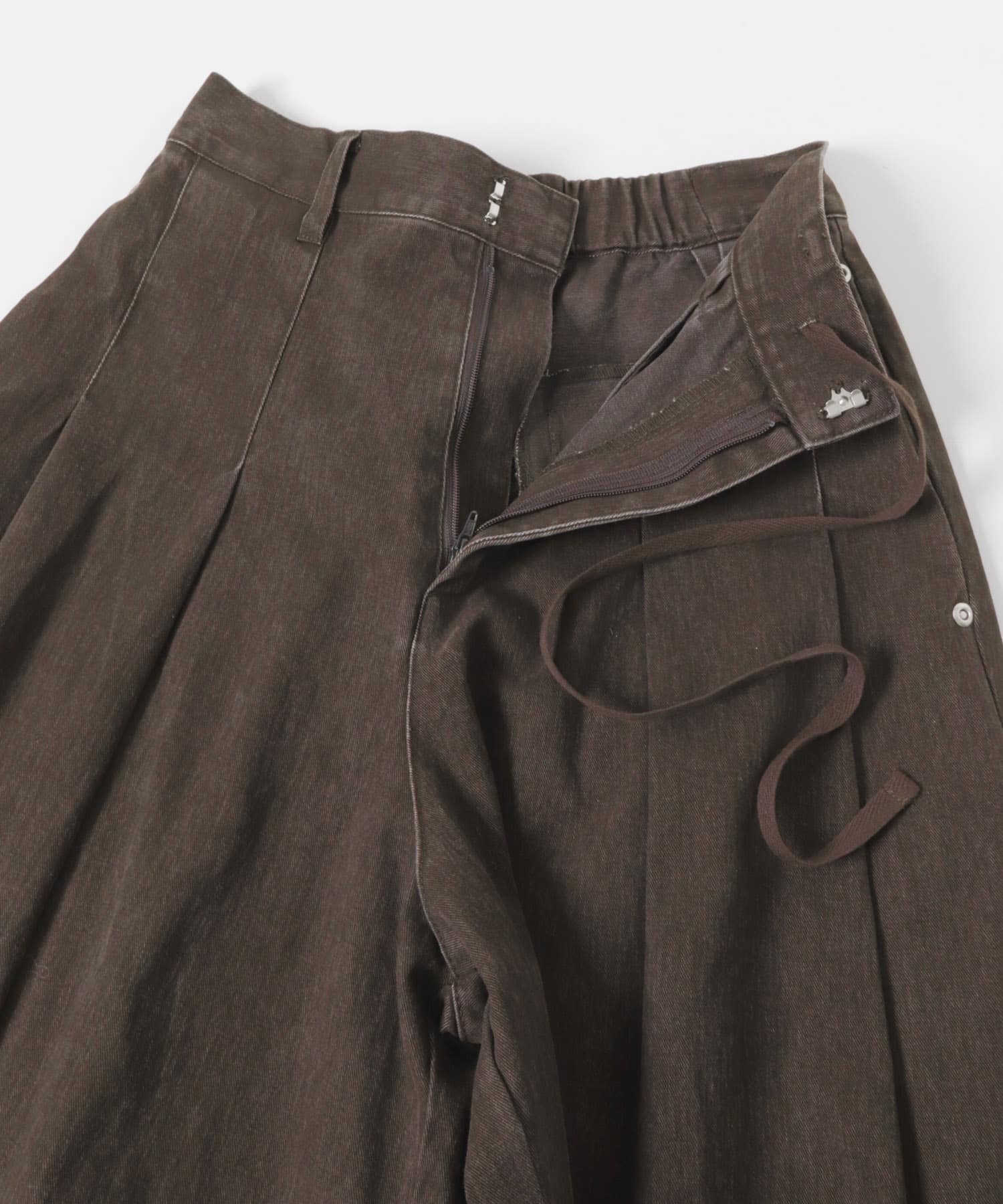 ユーズドライクタックWIDEパンツ BROWN 36