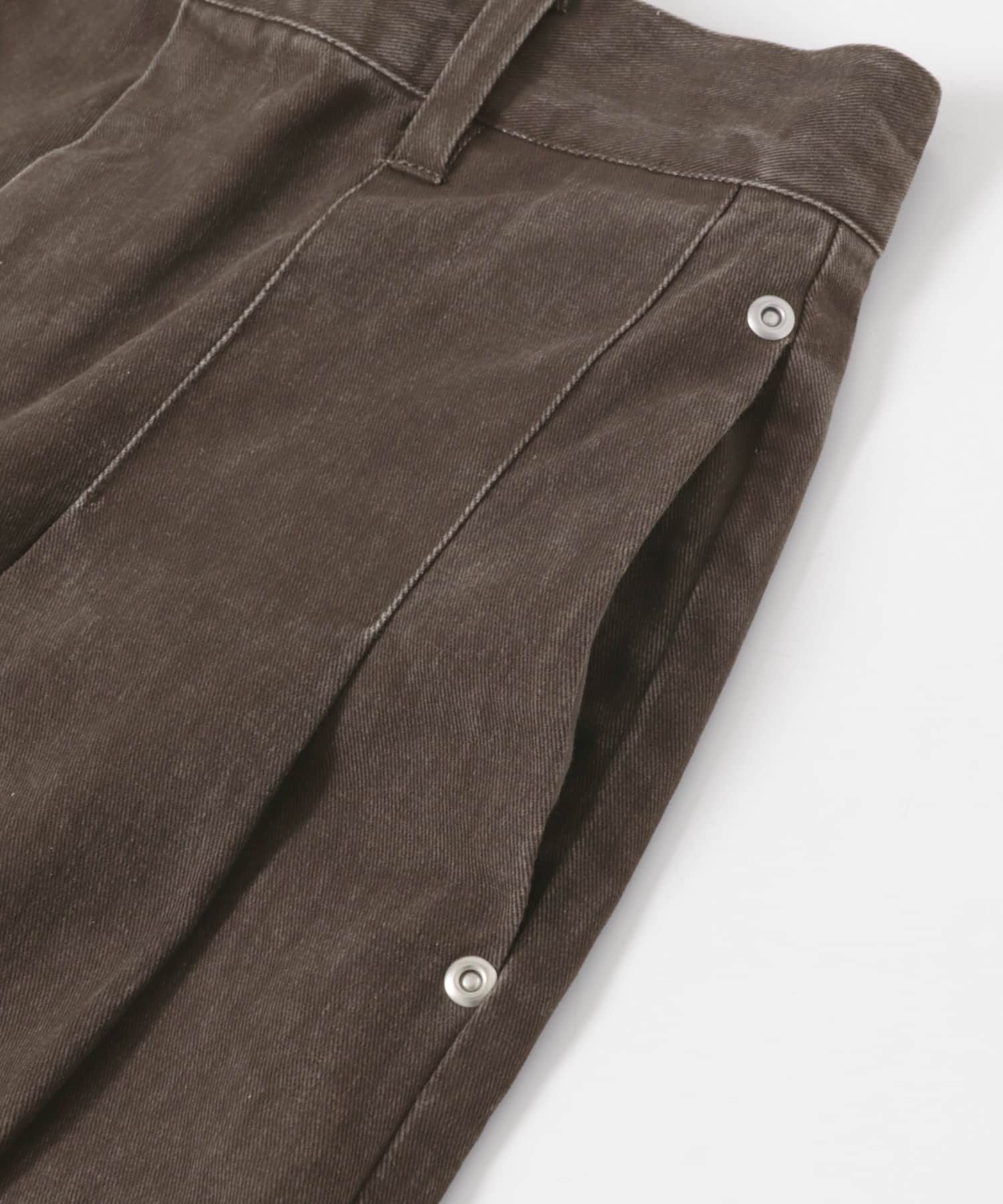 ユーズドライクタックWIDEパンツ BROWN 36