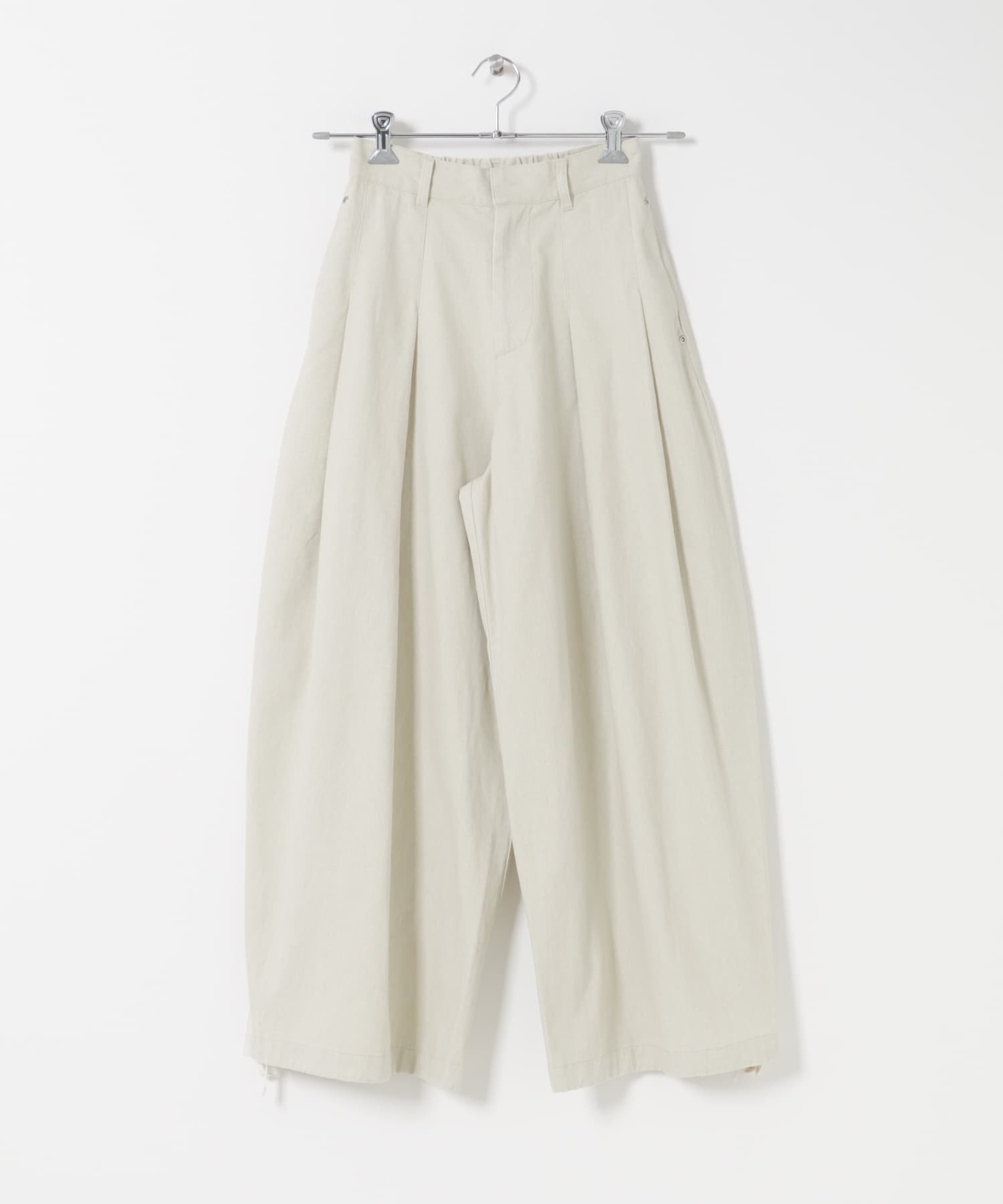 ユーズドライクタックWIDEパンツ IVORY 36