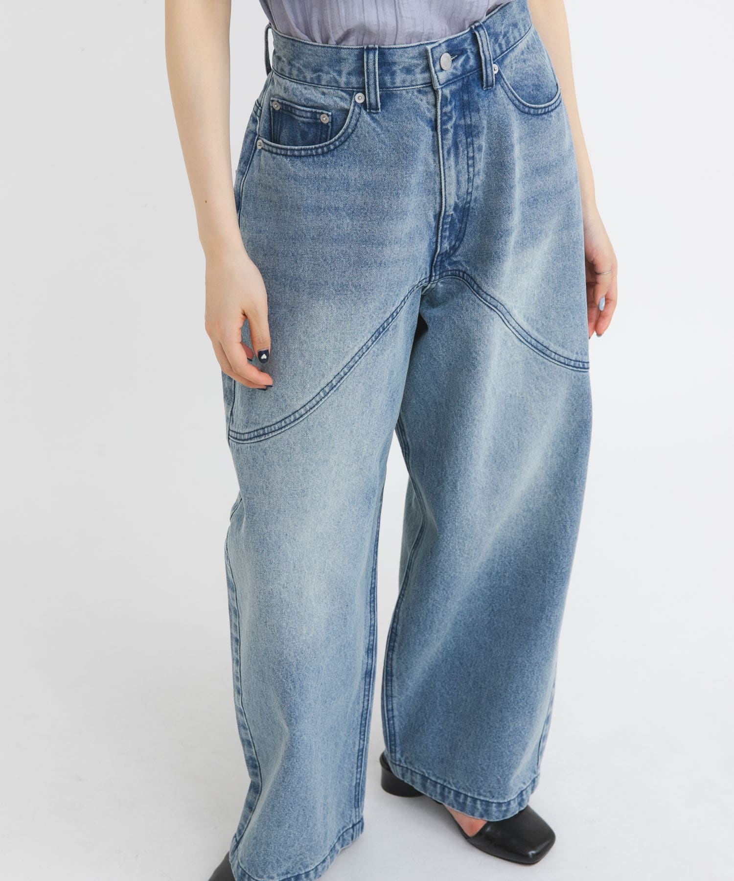 シームデザインカーブデニム