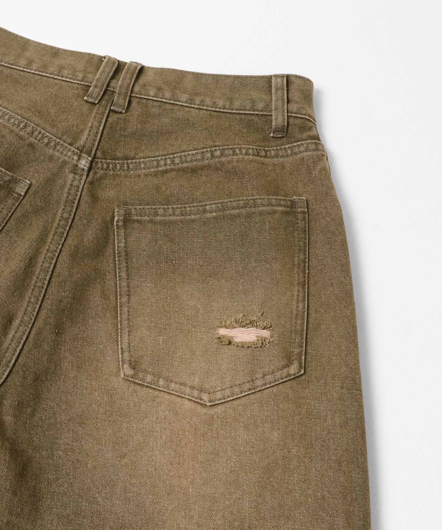 マッドクラッシュデニム KHAKI 36