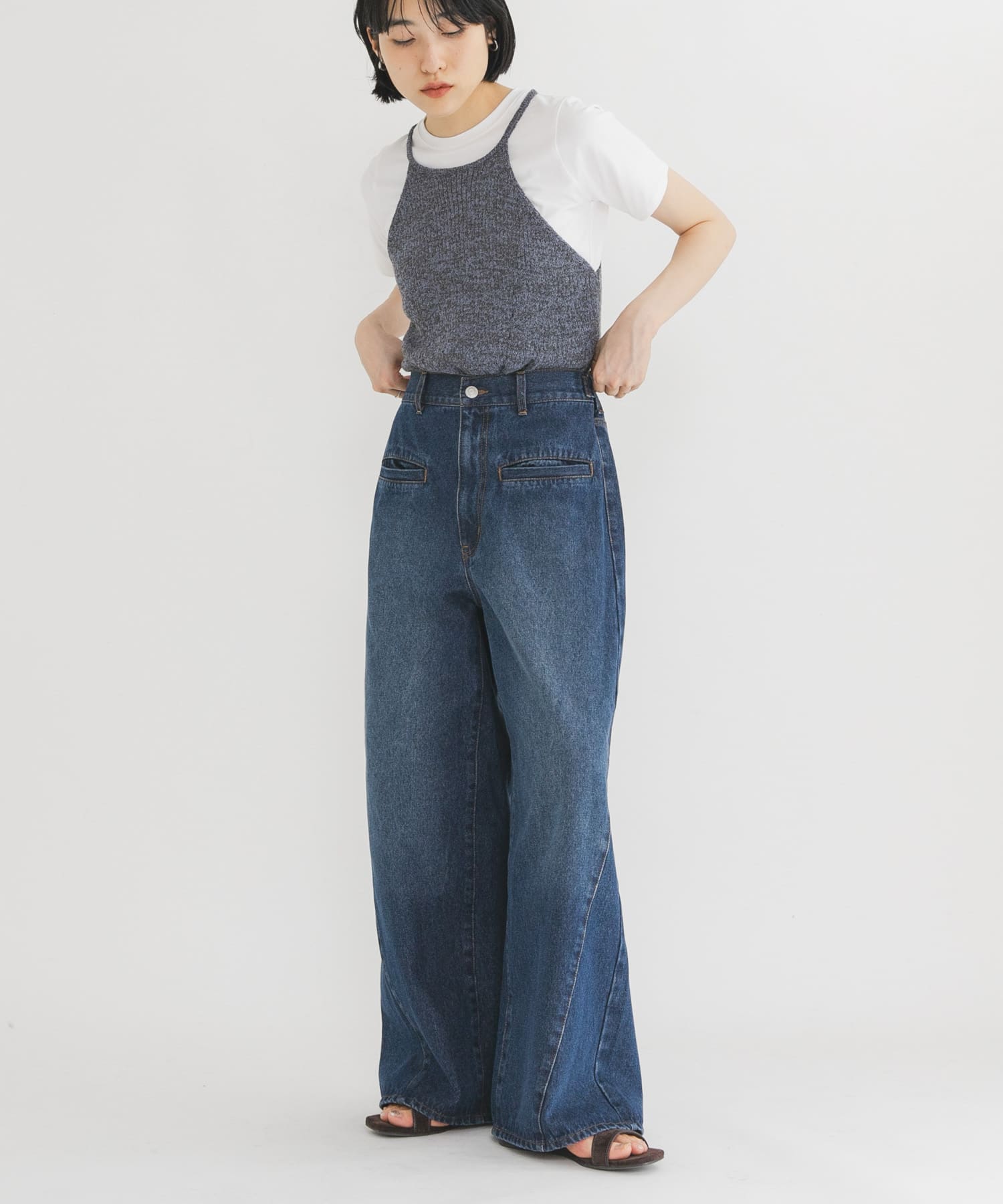 WIDEレッグアジャストデニム