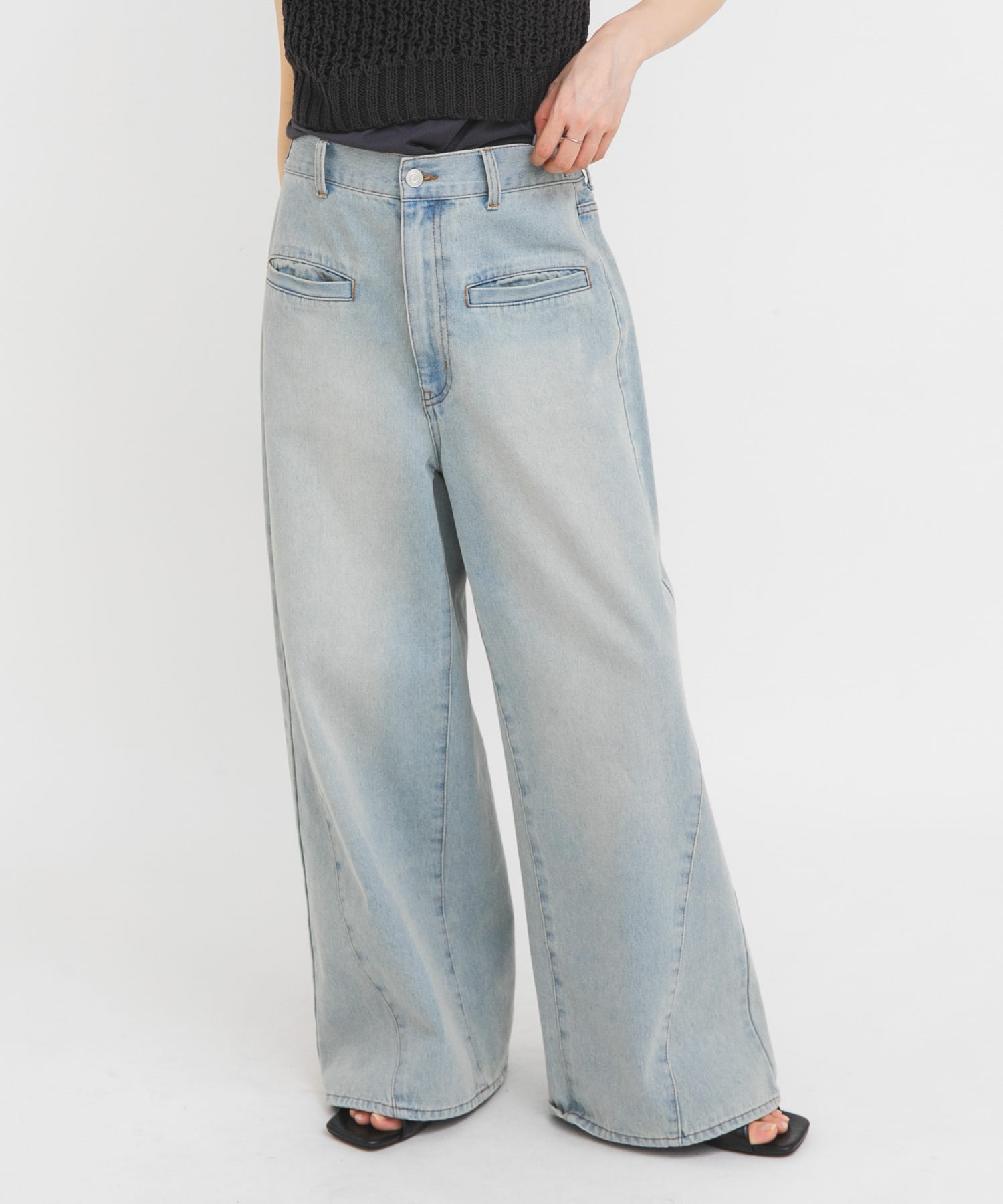 WIDEレッグアジャストデニム