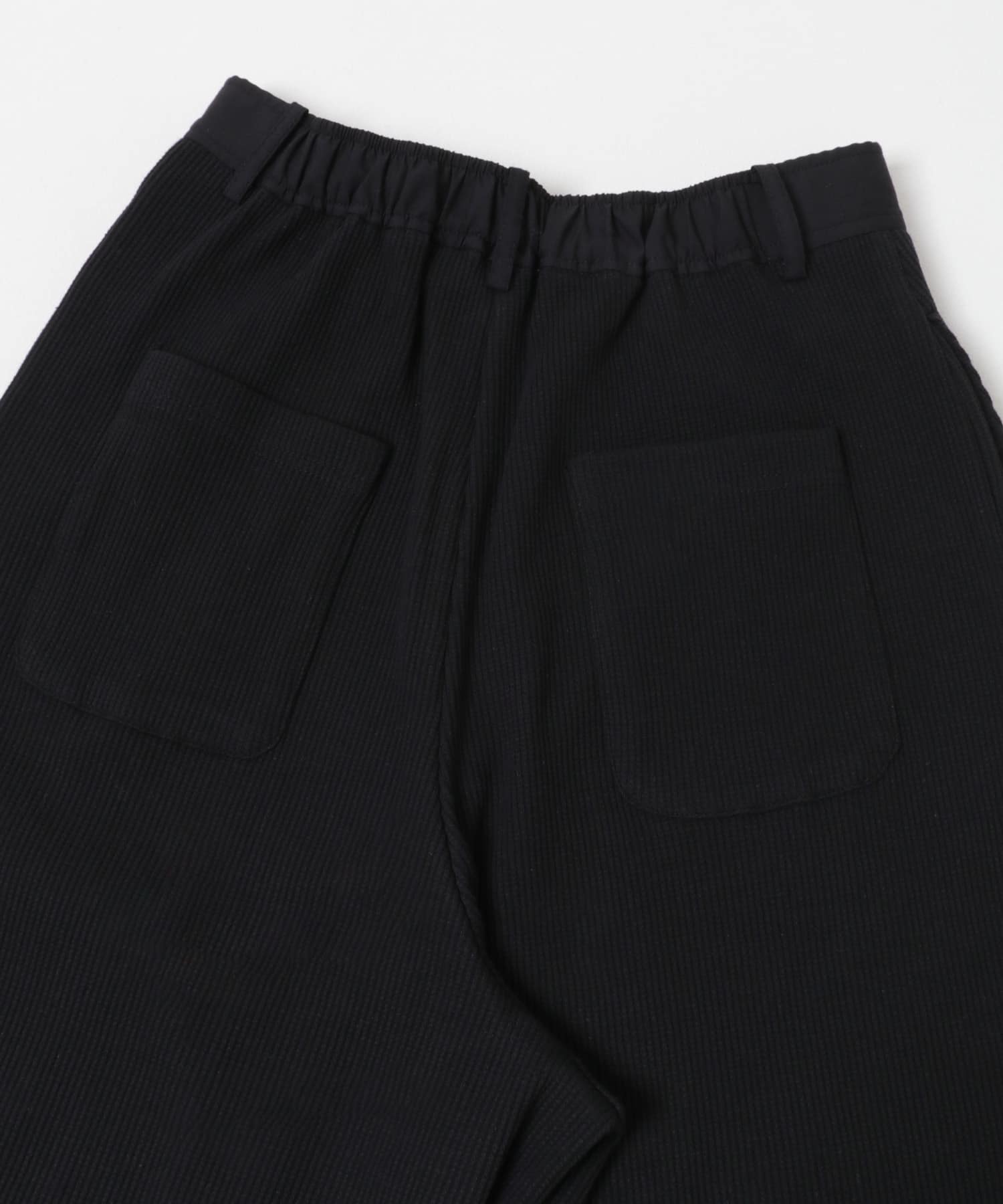 ボタンフライワッフルパンツ BLACK One
